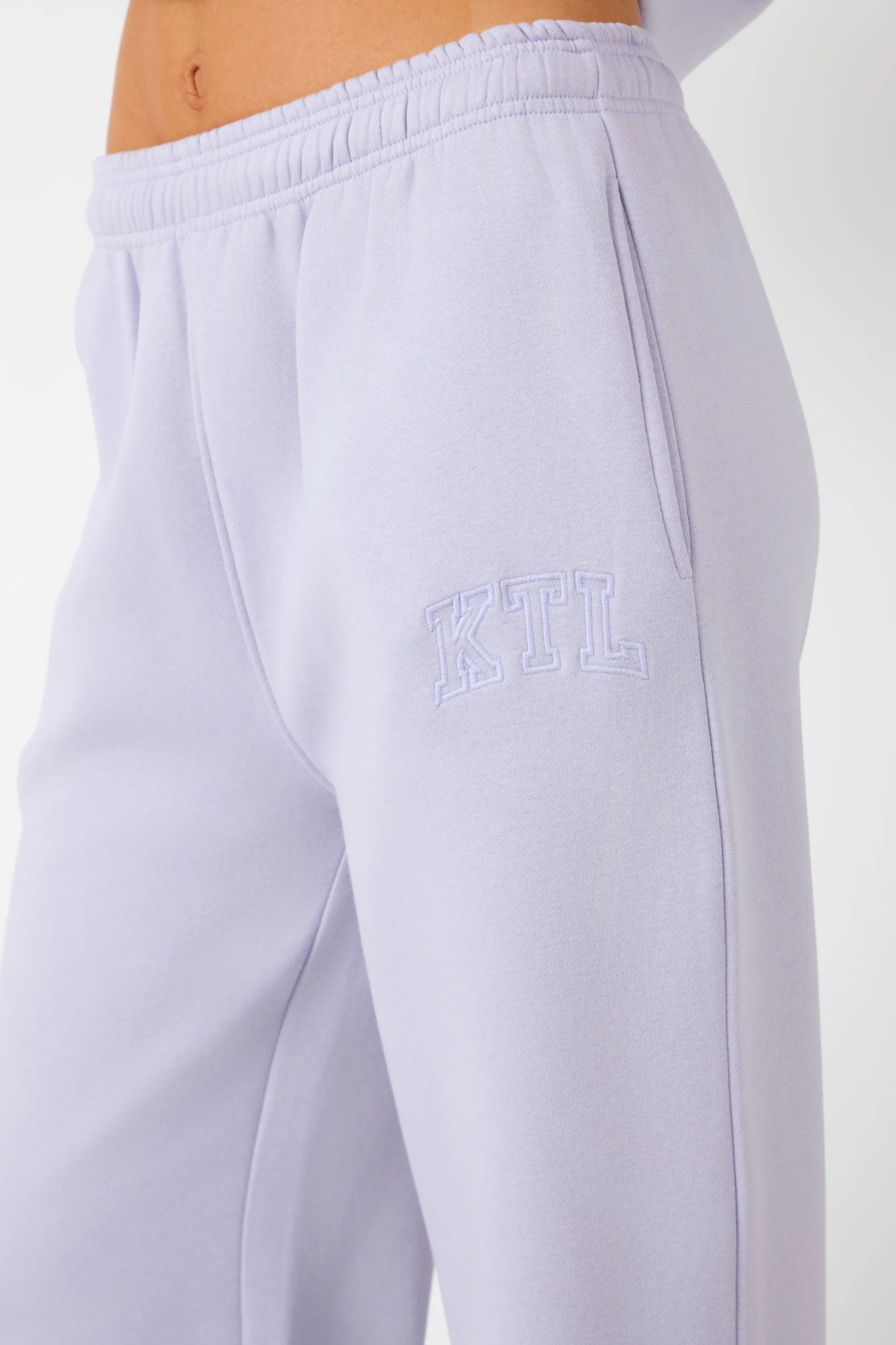 Kaiia KTL Logo Wide Leg Joggers Iced Lilac sold by Kaiia the label product image thumbnail 3
