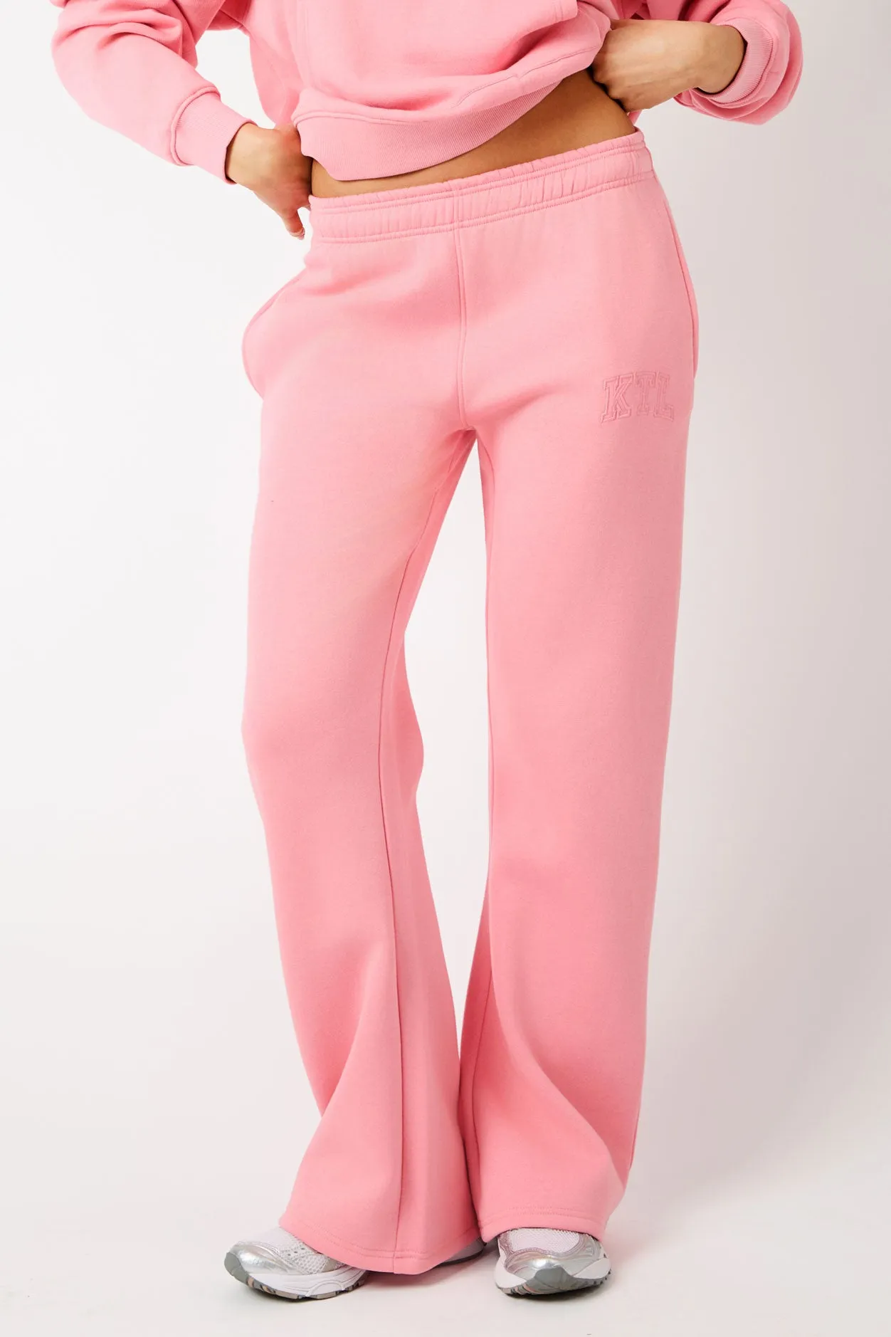 Kaiia KTL Logo Wide Leg Joggers Angel Pink sold by Kaiia the label product image thumbnail 2