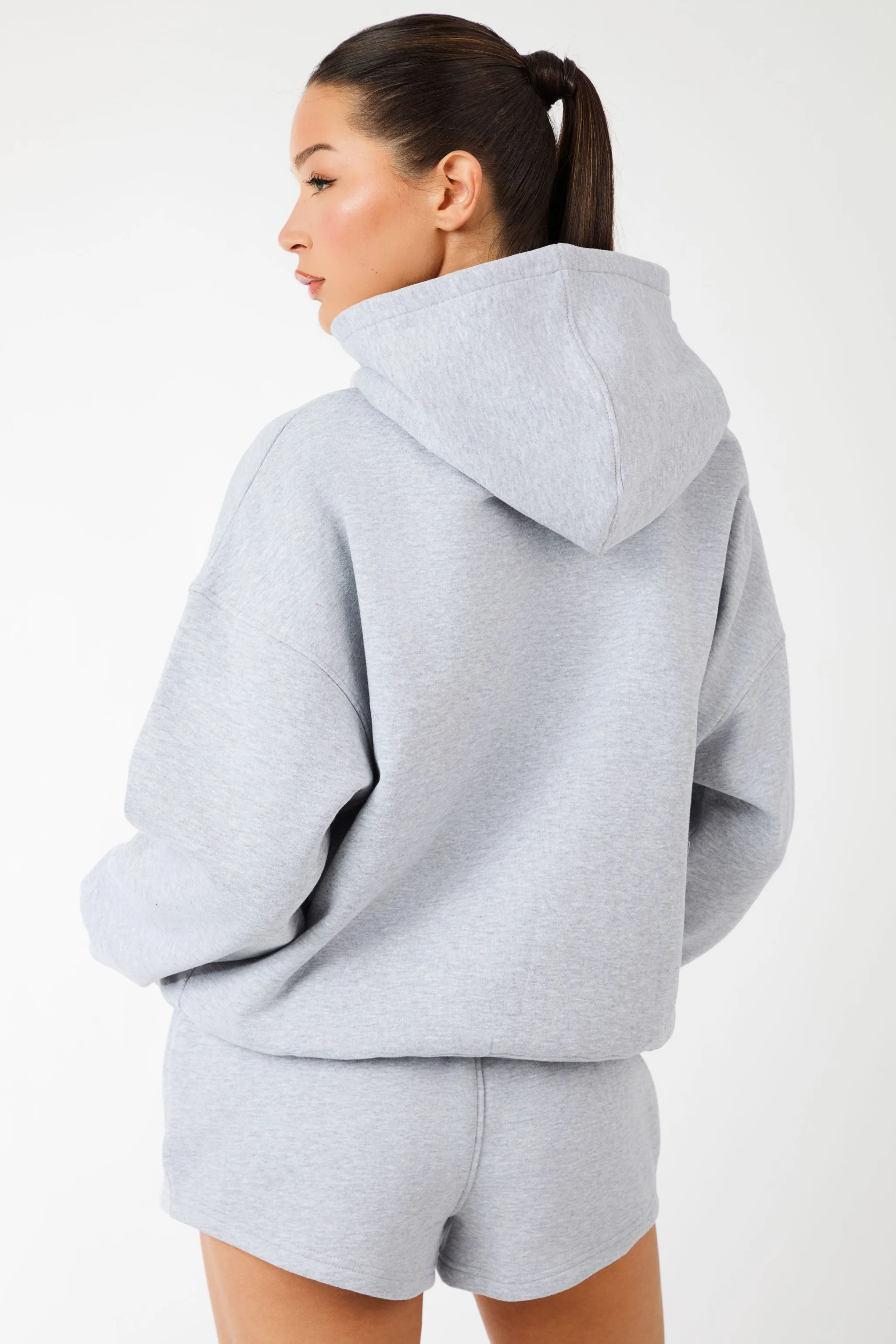 Kaiia Sport Oversized Hoodie Grey Marl & White sold by Kaiia the label product image thumbnail 3