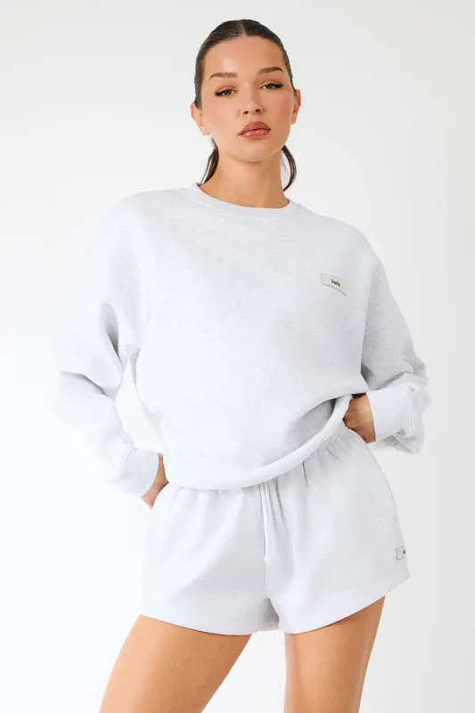 Kaiia Label Logo Oversized Sweatshirt Light Grey Marl sold by Kaiia the label