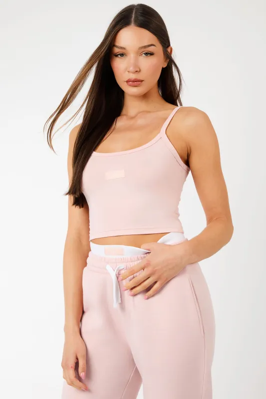 Kaiia Label Logo Cami Vest Top Dusty Pink sold by Kaiia the label