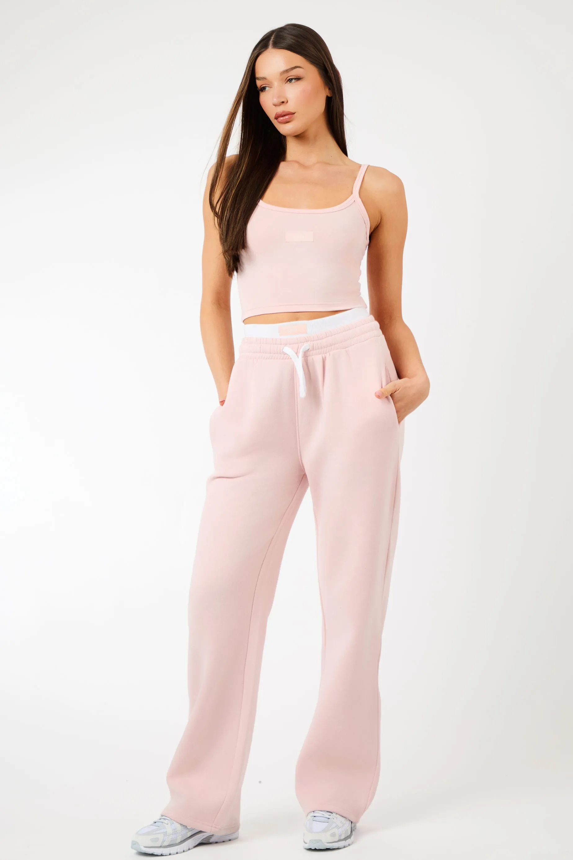 Kaiia Label Logo Cami Vest Top Dusty Pink sold by Kaiia the label product image thumbnail 3