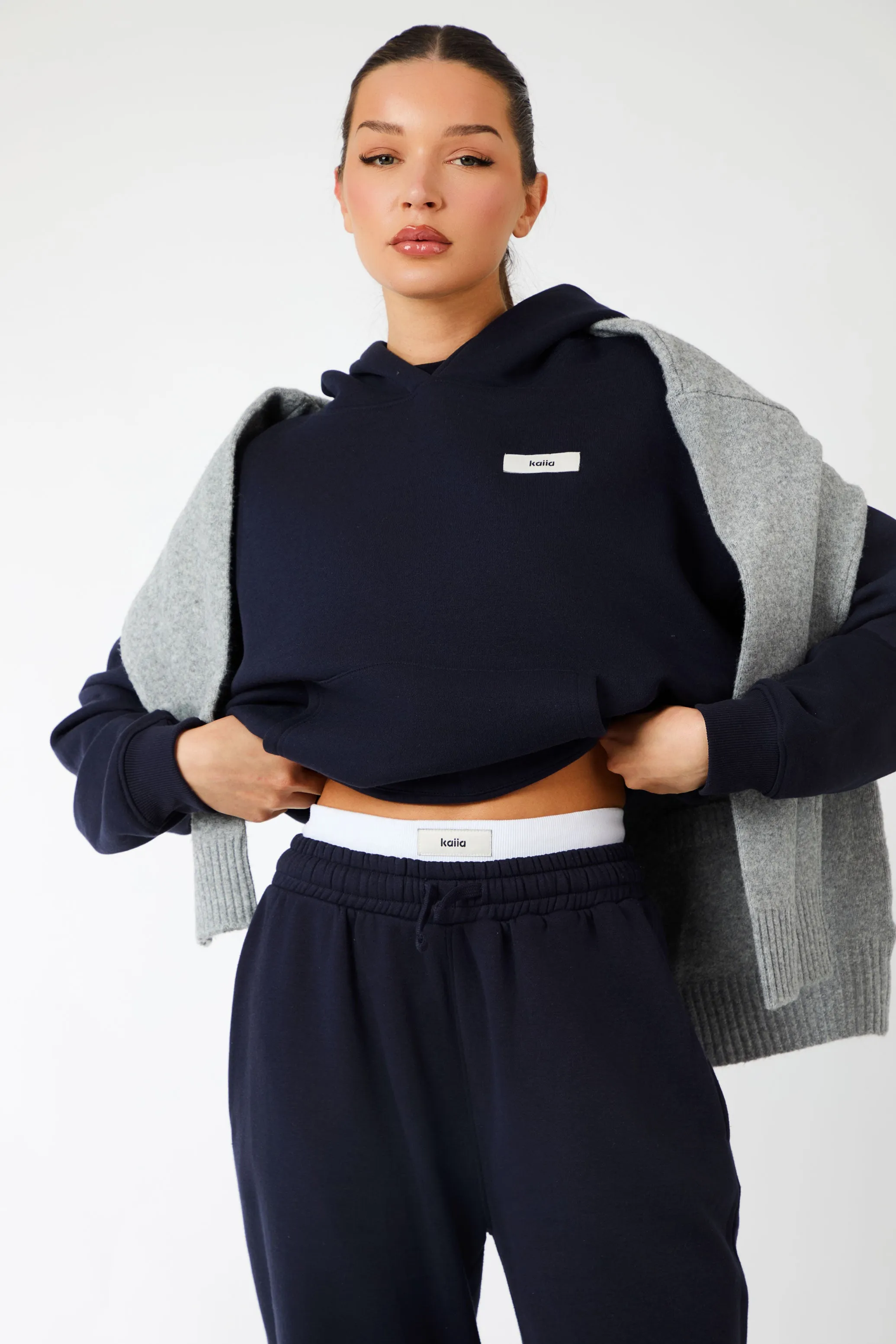 Kaiia Label Logo Oversized Hoodie Navy sold by Kaiia the label product image thumbnail 3