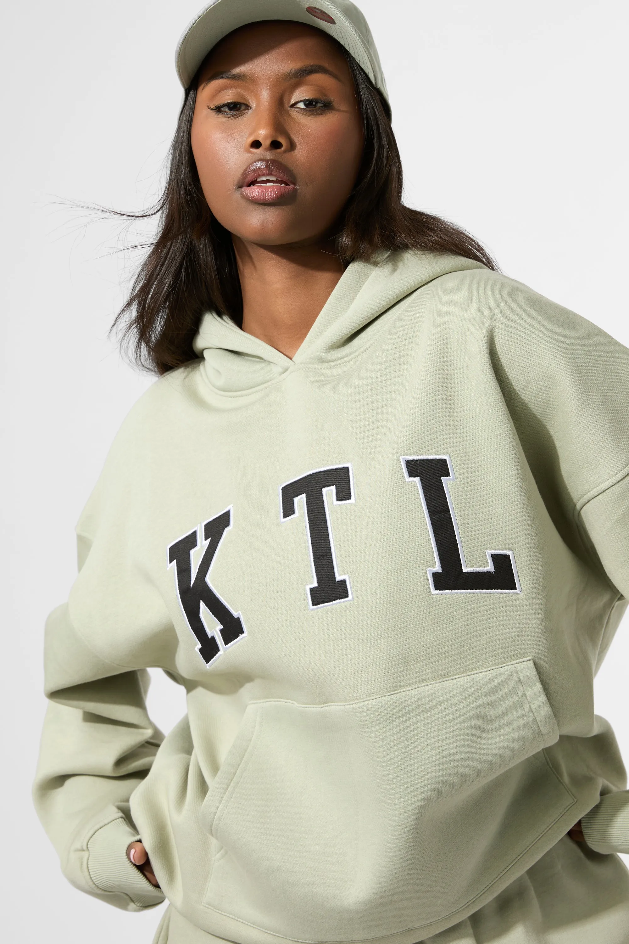 Kaiia KTL Logo Oversized Hoodie Sage sold by Kaiia the label product image thumbnail 2