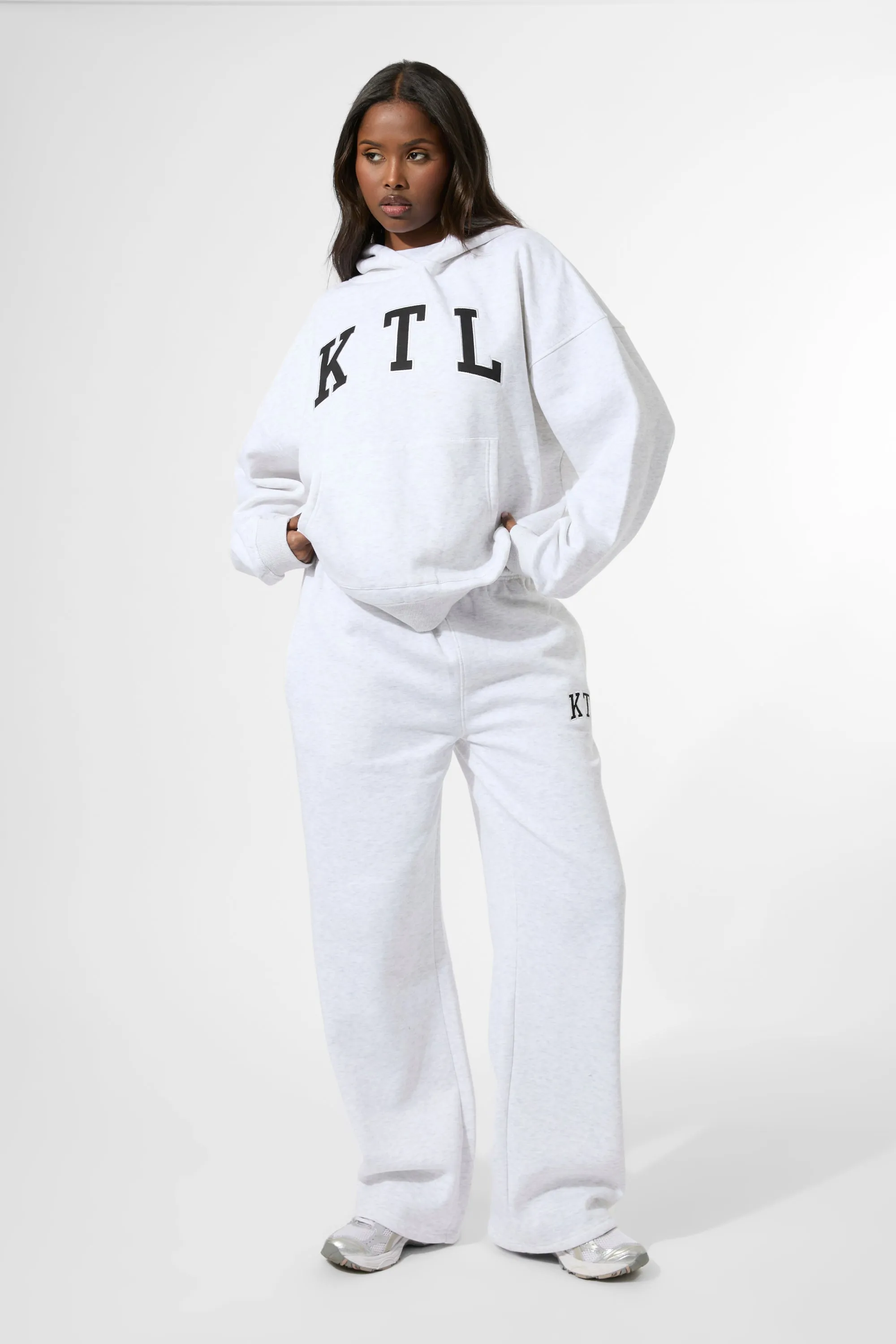 Kaiia KTL Logo Oversized Hoodie Light Grey Marl sold by Kaiia the label product image thumbnail 5