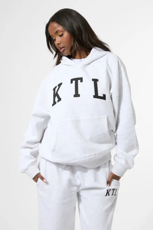 Kaiia KTL Logo Oversized Hoodie Light Grey Marl made by Kaiia the label