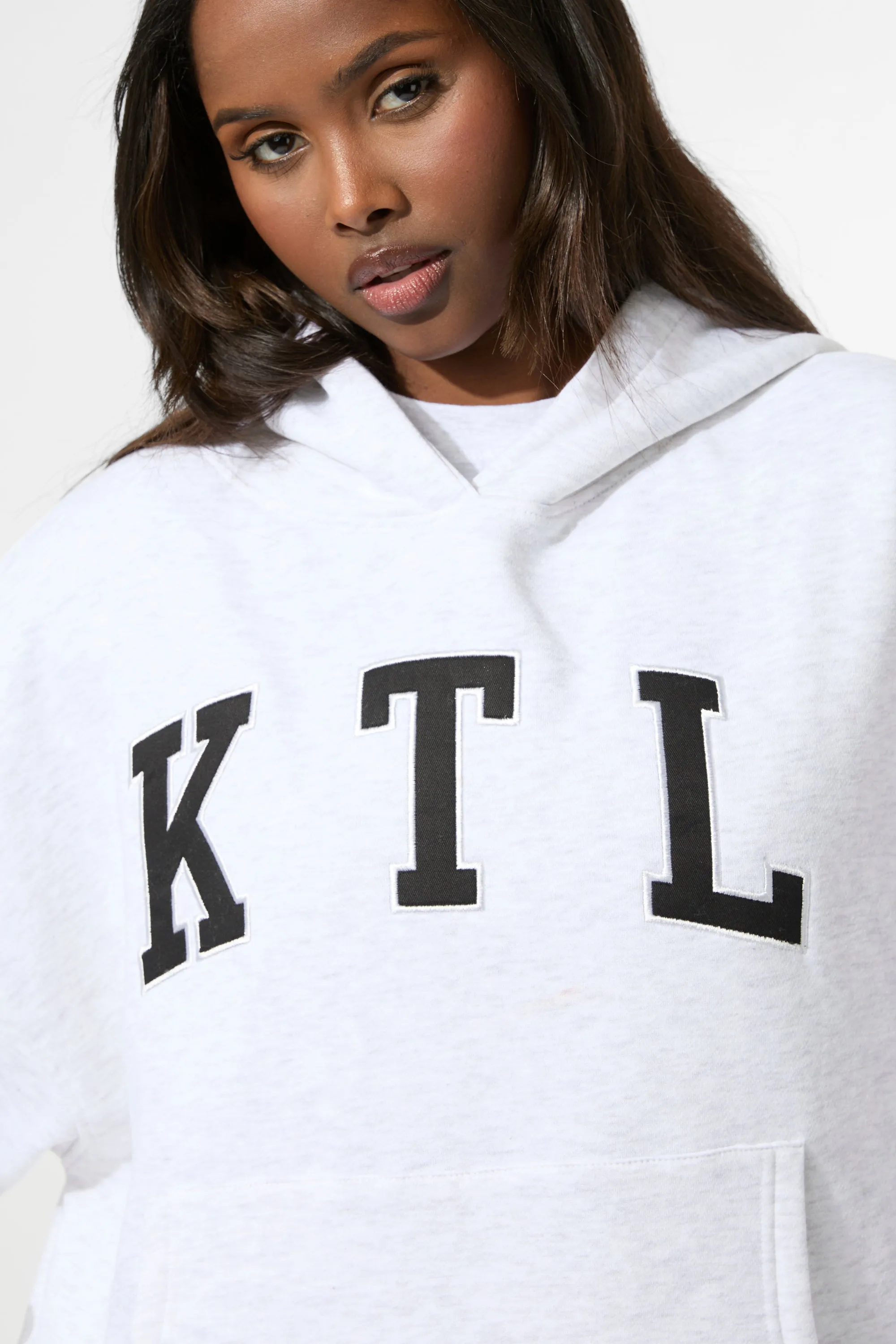 Kaiia KTL Logo Oversized Hoodie Light Grey Marl sold by Kaiia the label product image thumbnail 2