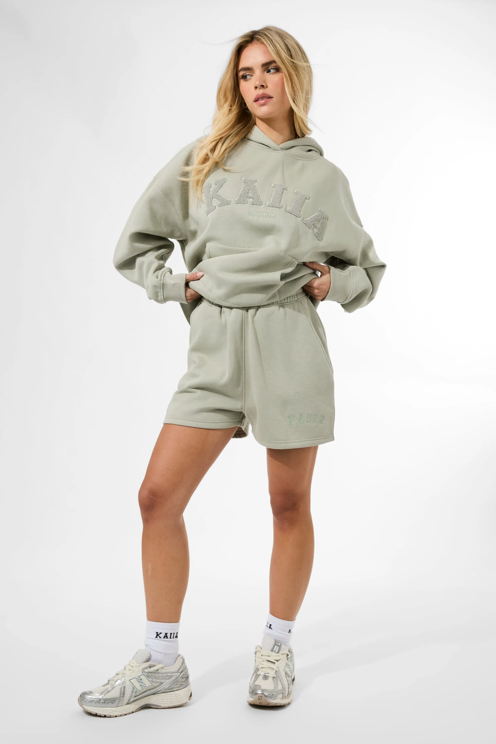 Kaiia Logo Sweat Shorts Matcha sold by Kaiia the label product image thumbnail 5