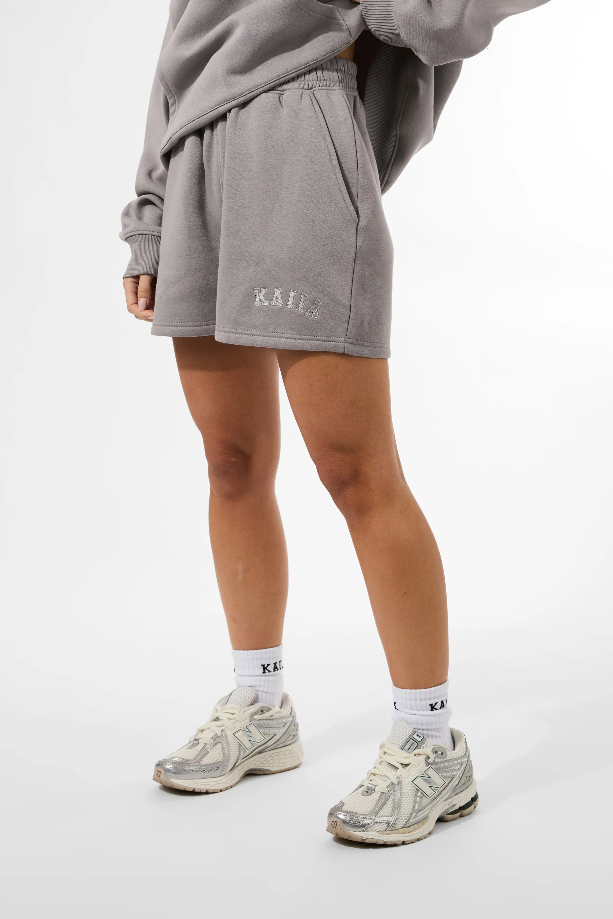 Kaiia Logo Sweat Shorts Dove Grey sold by Kaiia the label product image thumbnail 3