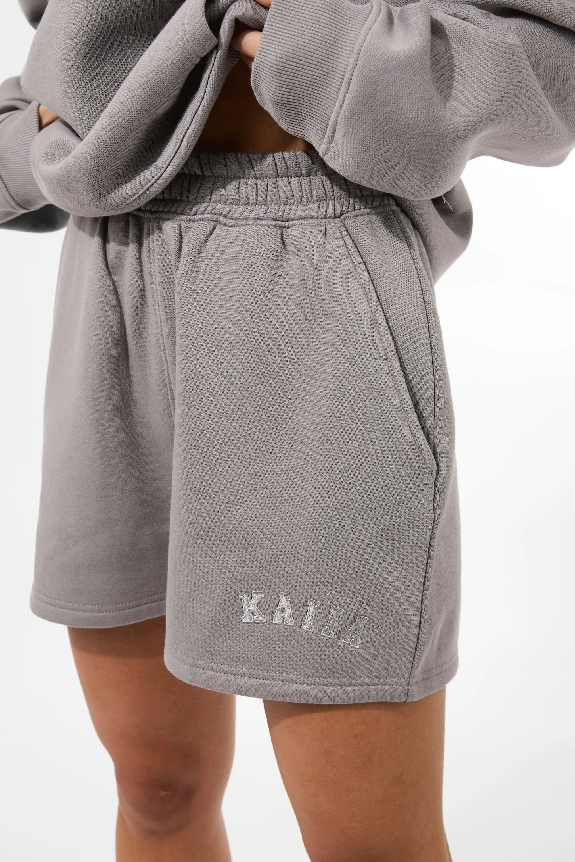 Kaiia Logo Sweat Shorts Dove Grey sold by Kaiia the label product image thumbnail 2