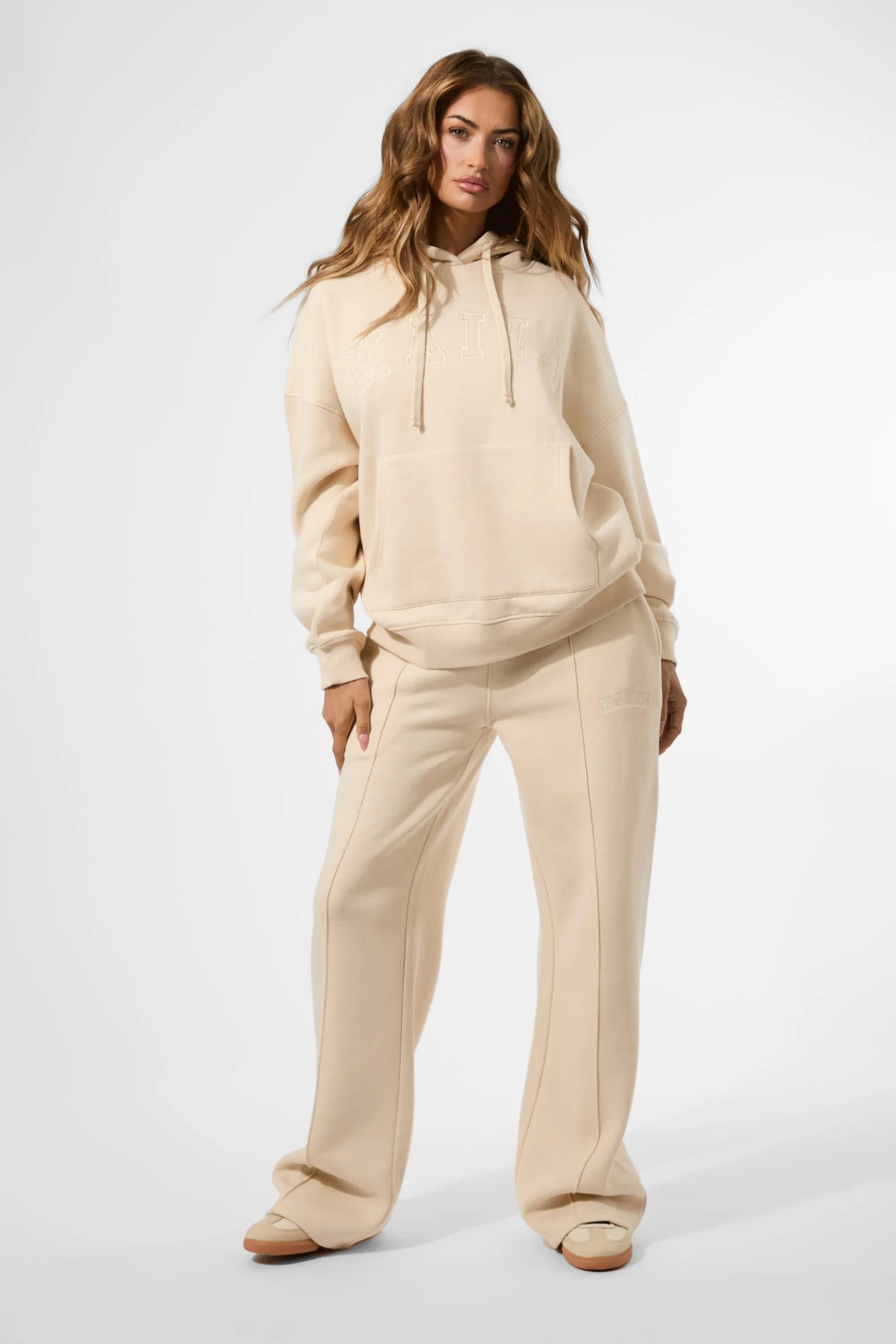 Kaiia Slogan Oversized Hoodie Custard Cream sold by Kaiia the label product image thumbnail 3