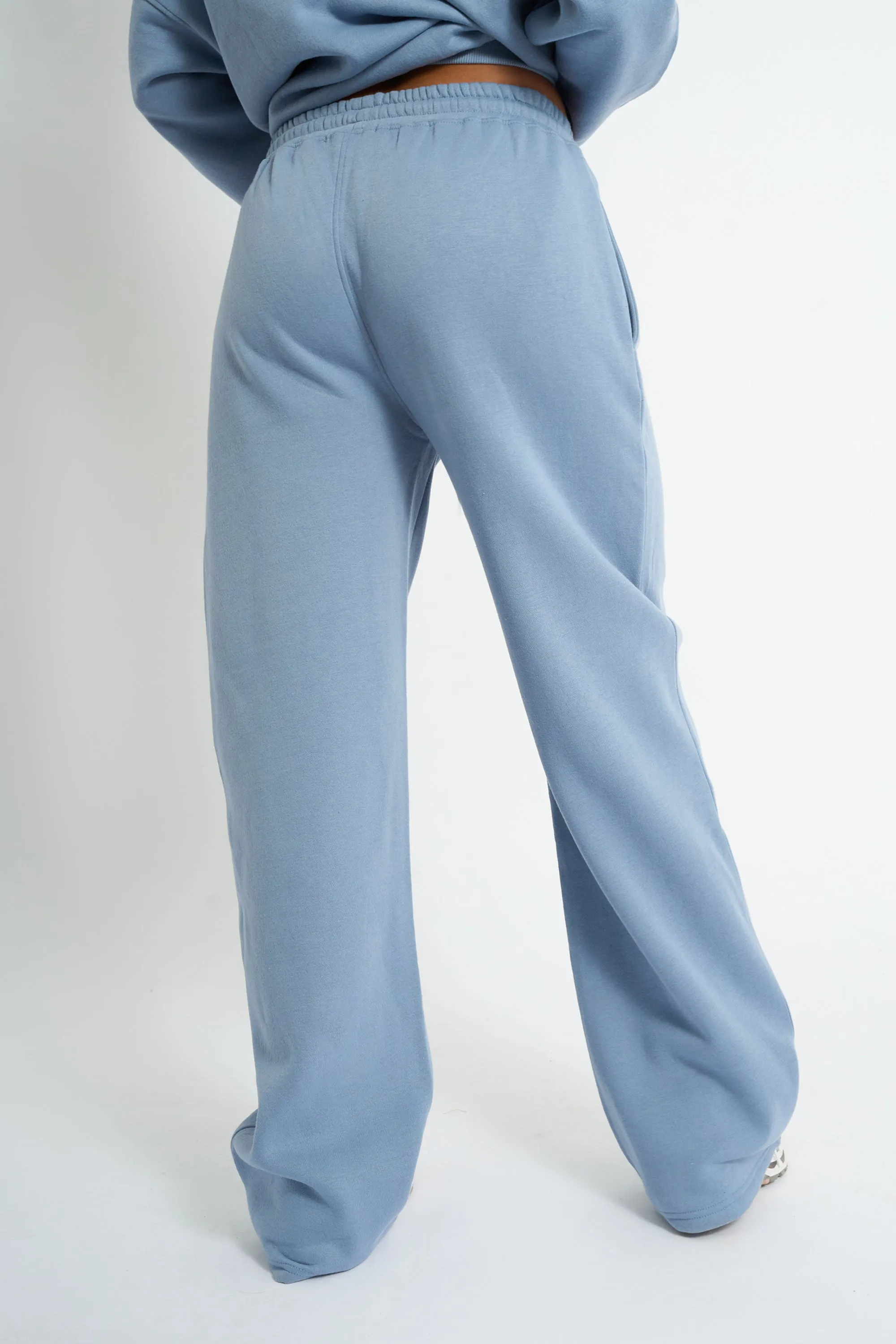 Kaiia Logo Wide Leg Joggers Vintage Blue sold by Kaiia the label product image thumbnail 3