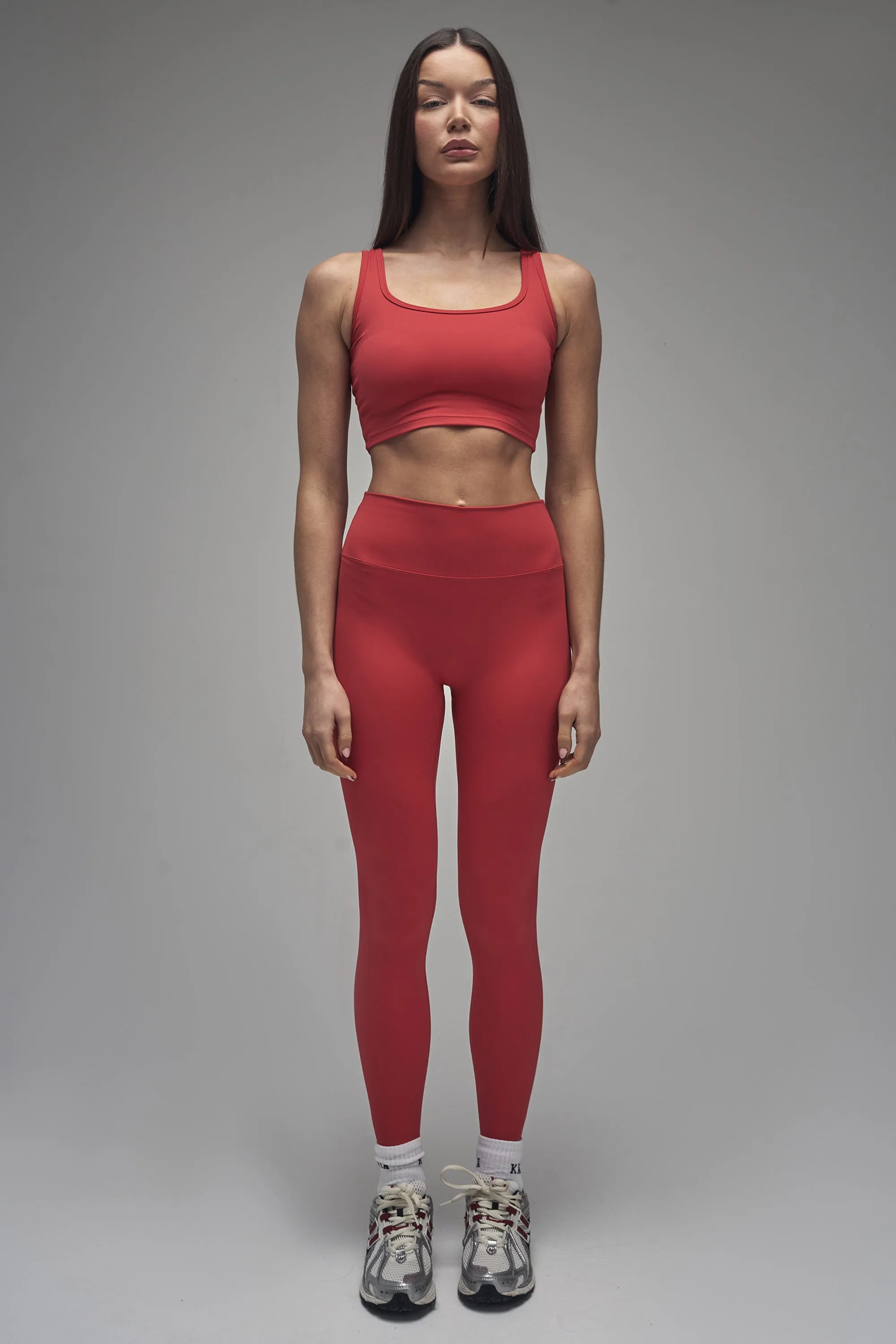 Kaiia Sculpt Square Neck Crop Top Red sold by Kaiia the label product image thumbnail 5