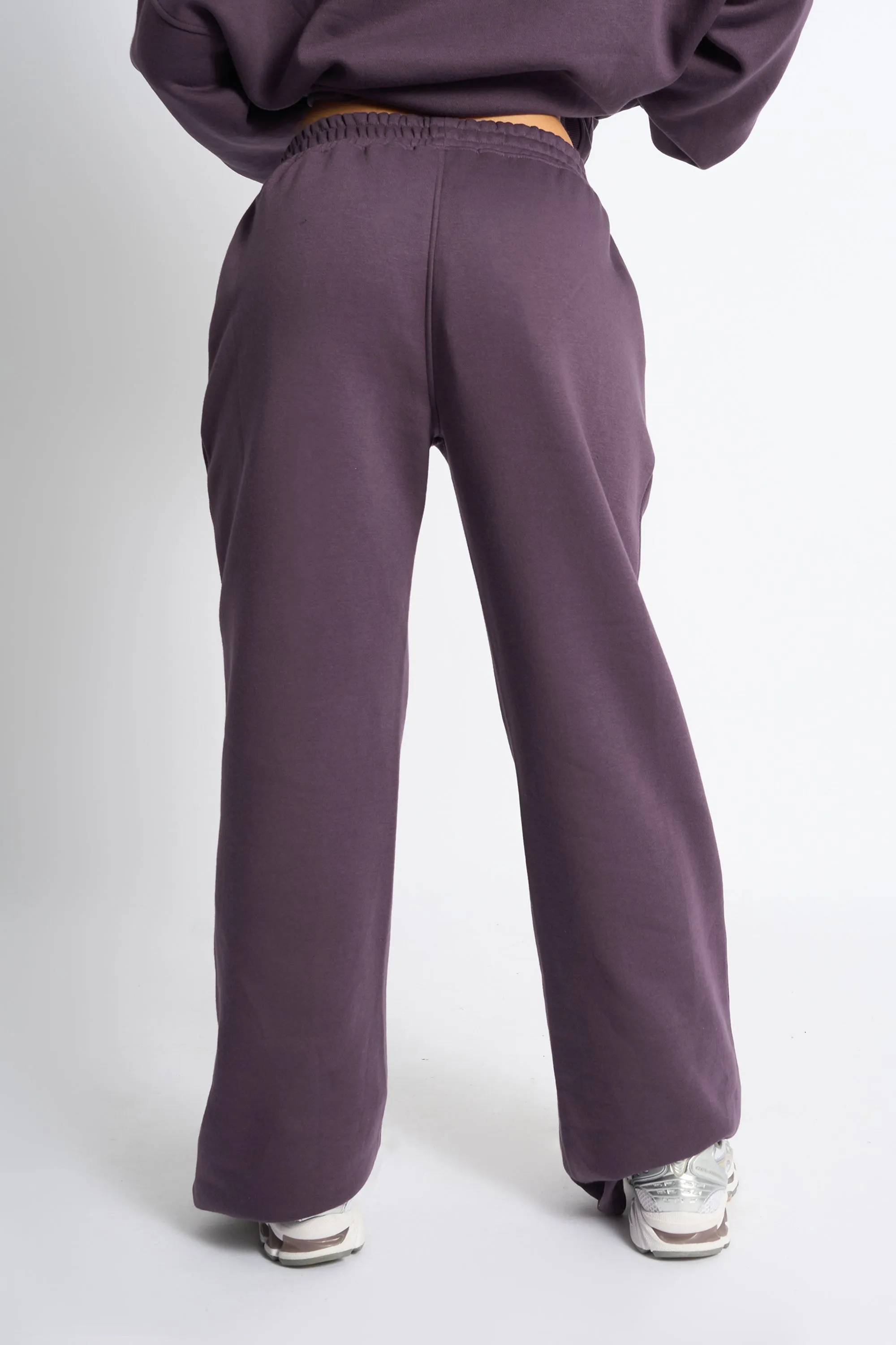 Kaiia Logo Wide Leg Joggers Deep Purple sold by Kaiia the label product image thumbnail 3