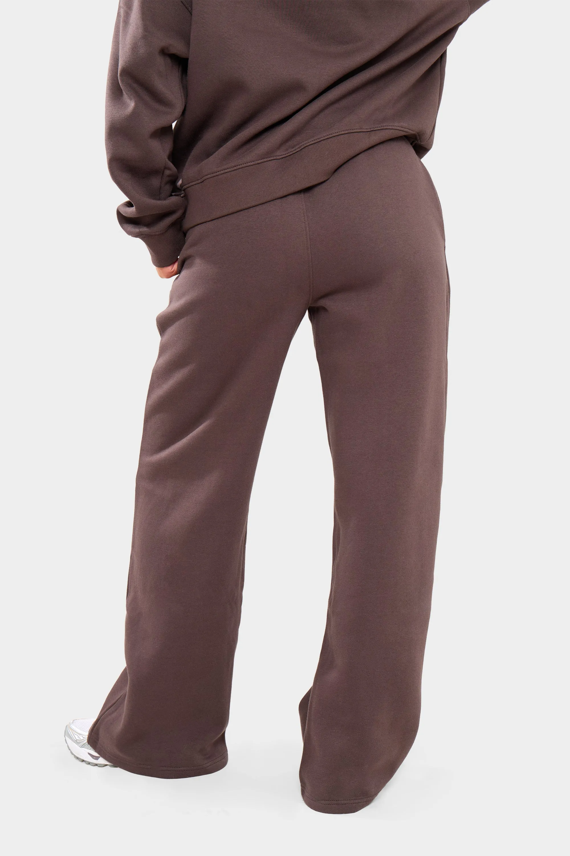 Kaiia Logo Wide Leg Joggers Chocolate sold by Kaiia the label product image thumbnail 4