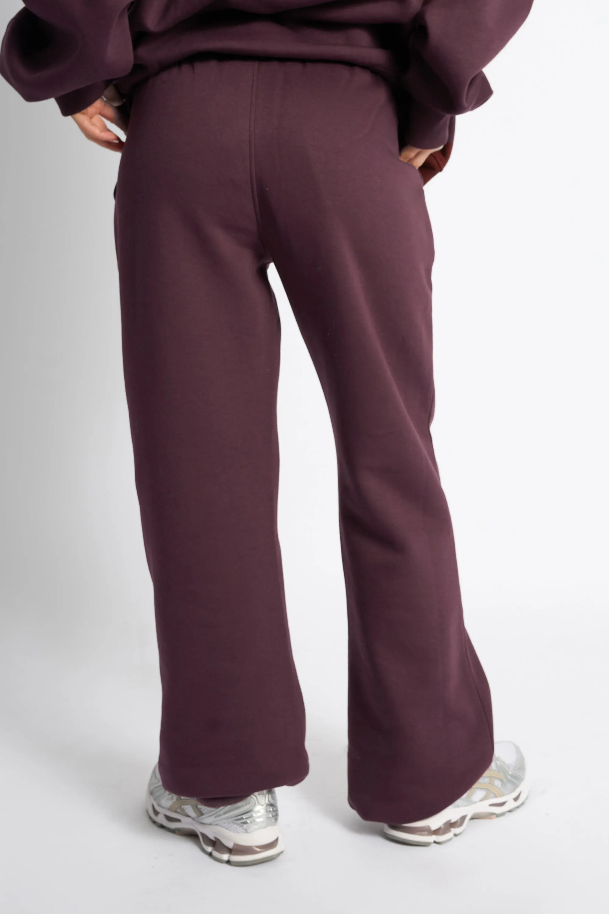 Kaiia Logo Wide Leg Joggers Cherry sold by Kaiia the label product image thumbnail 4