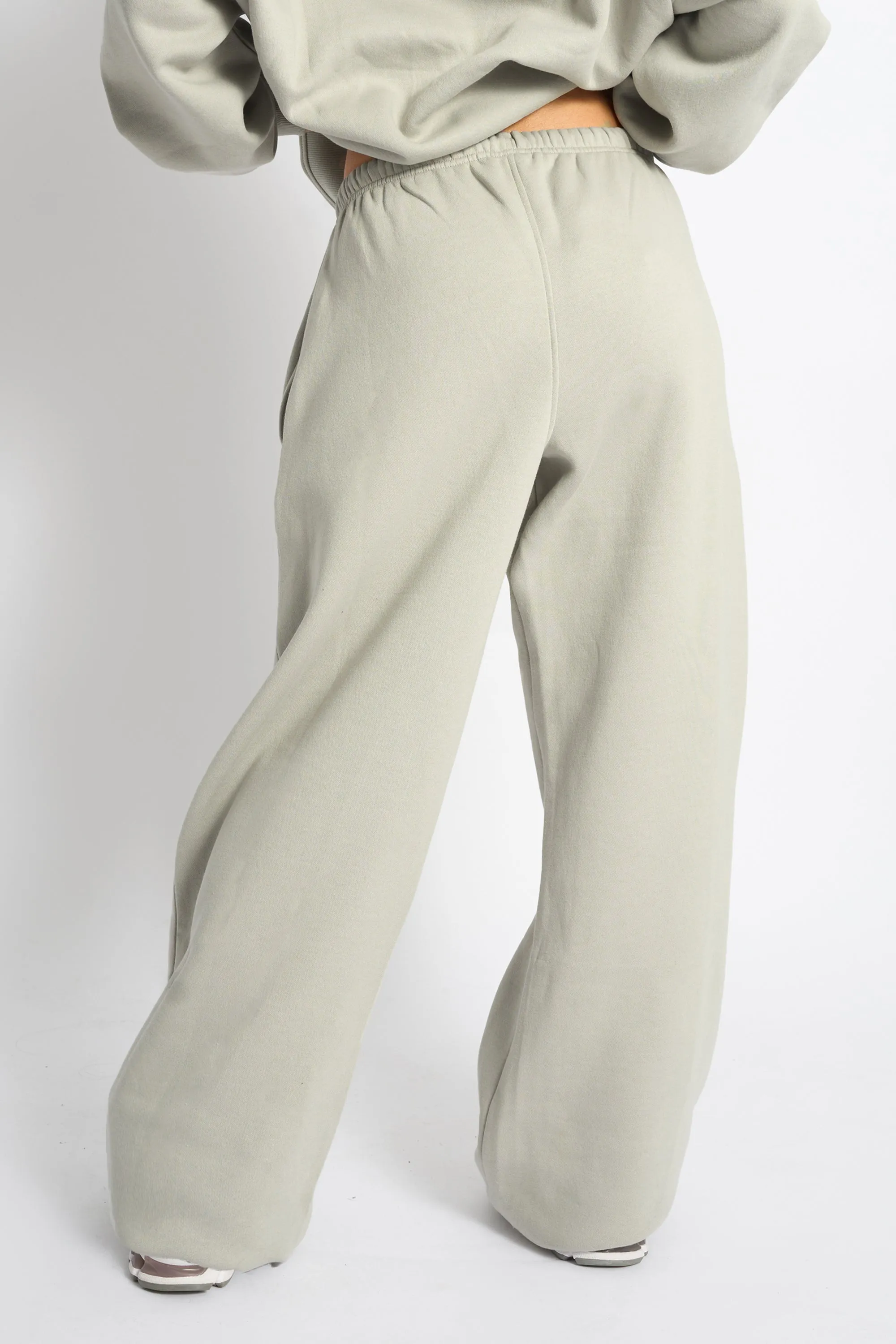 Kaiia Logo Wide Leg Joggers Pebble sold by Kaiia the label product image thumbnail 2