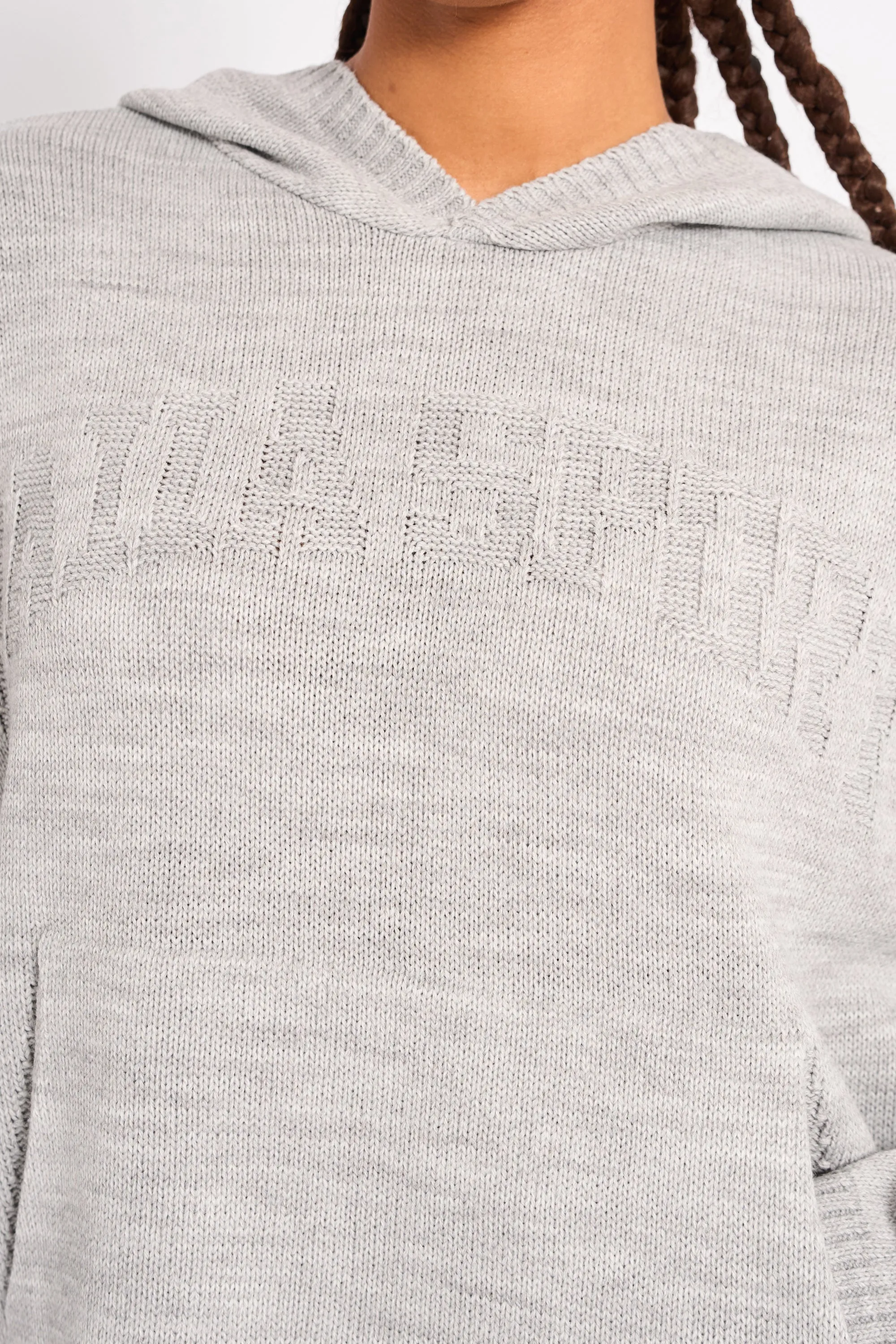 Kaiia Sport Knitted Hoodie Soft Grey sold by Kaiia the label product image thumbnail 4