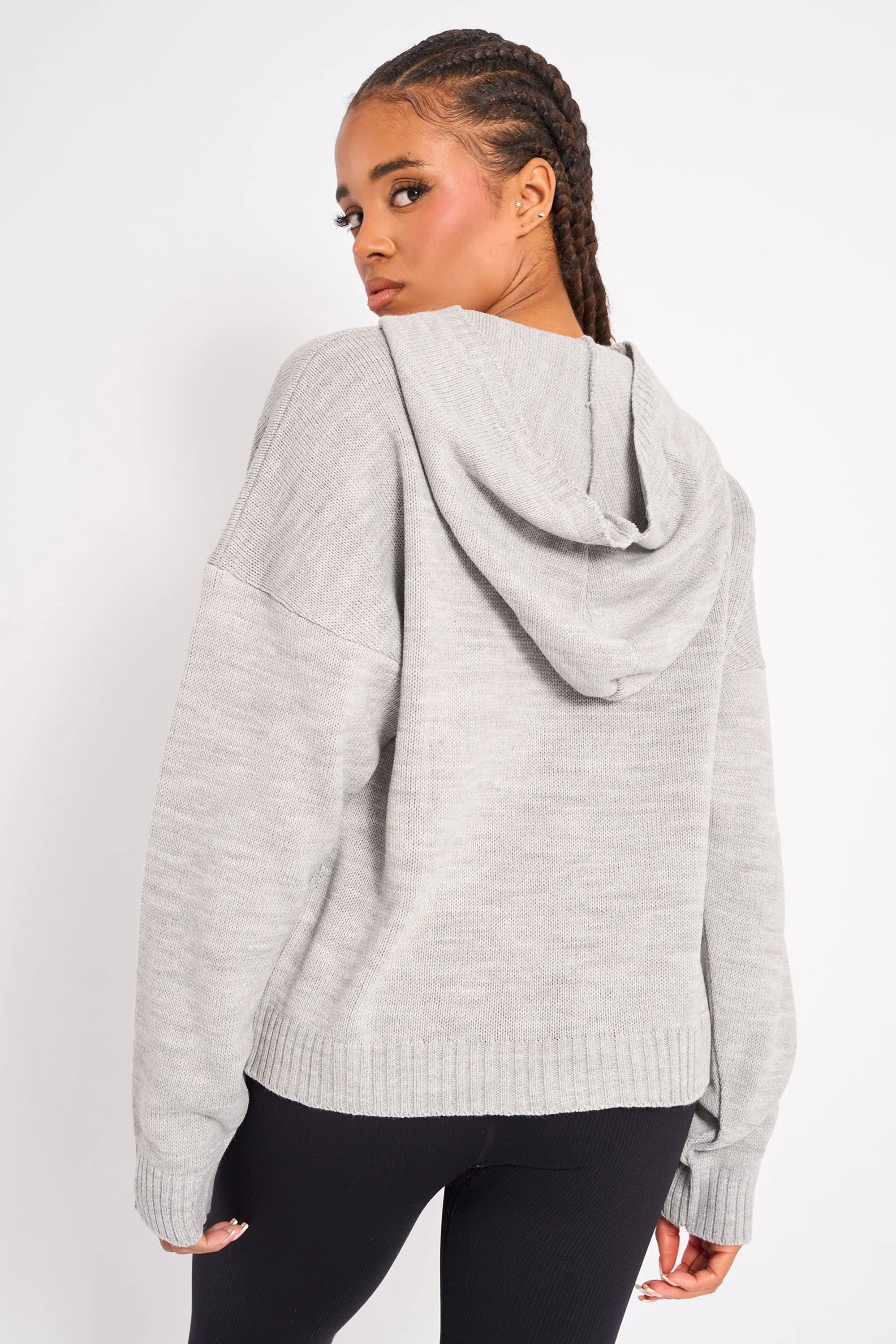 Kaiia Sport Knitted Hoodie Soft Grey sold by Kaiia the label product image thumbnail 2