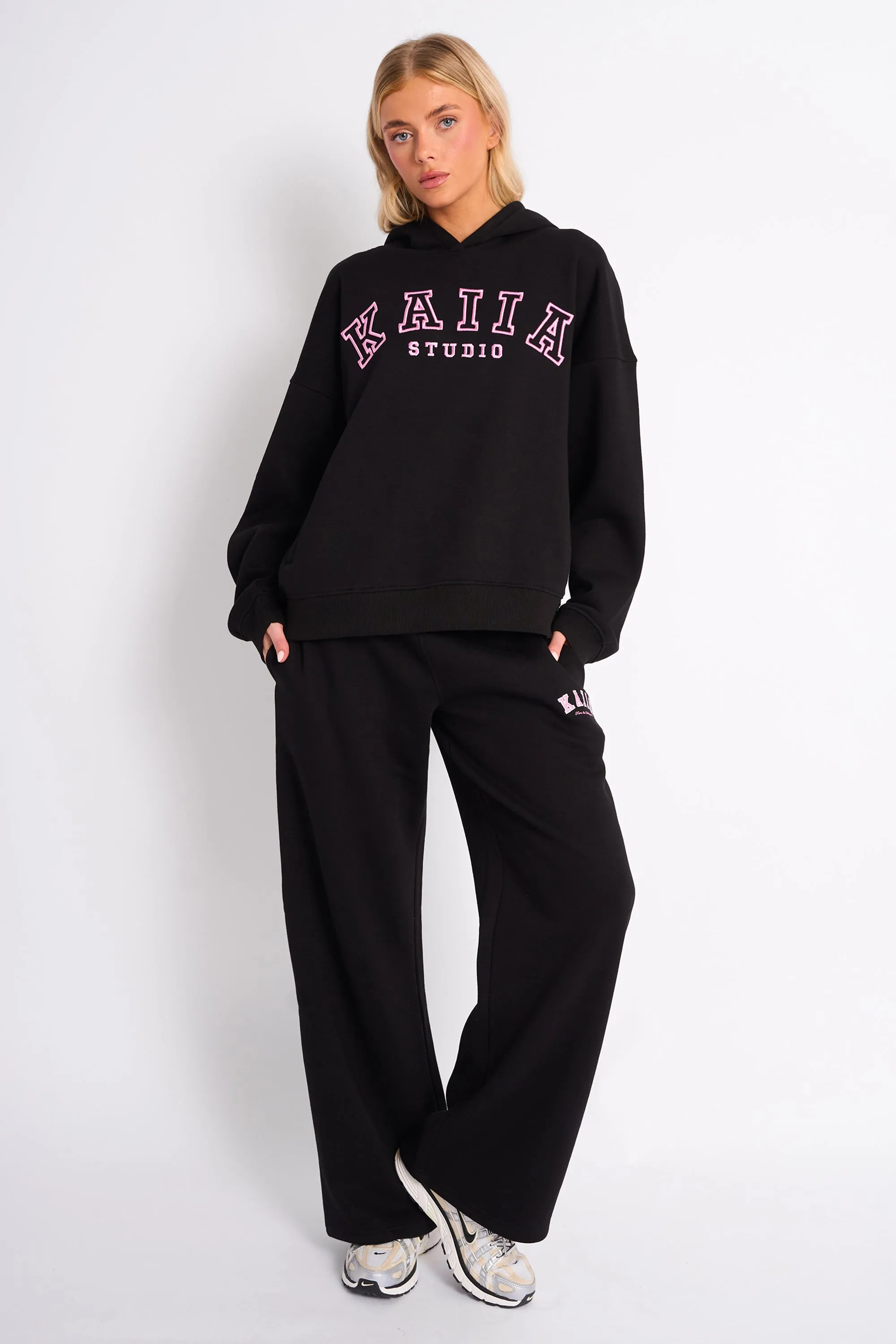 Kaiia Studio Oversized Hoodie Black & Pink sold by Kaiia the label product image thumbnail 3