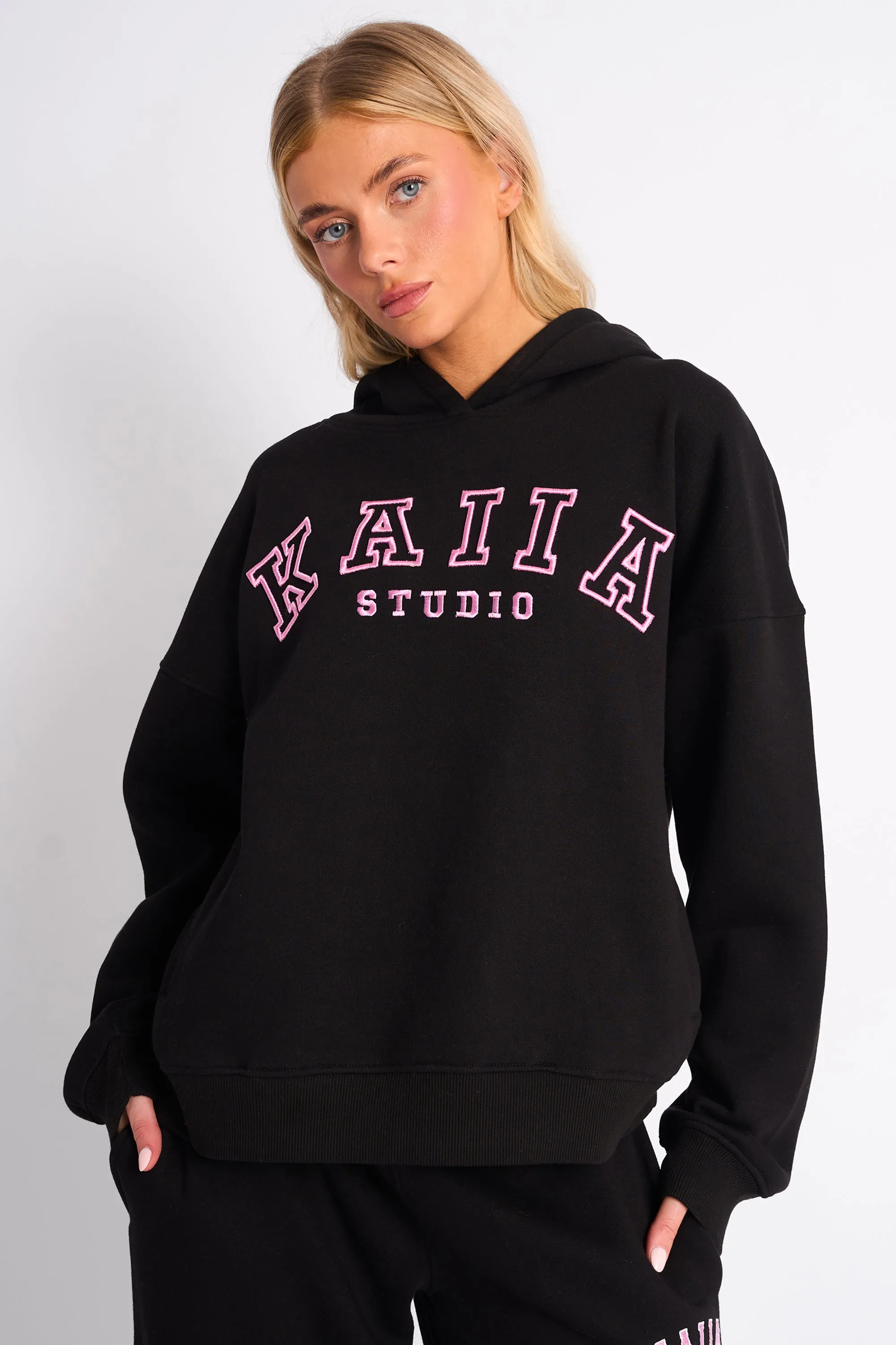 Kaiia Studio Oversized Hoodie Black & Pink sold by Kaiia the label