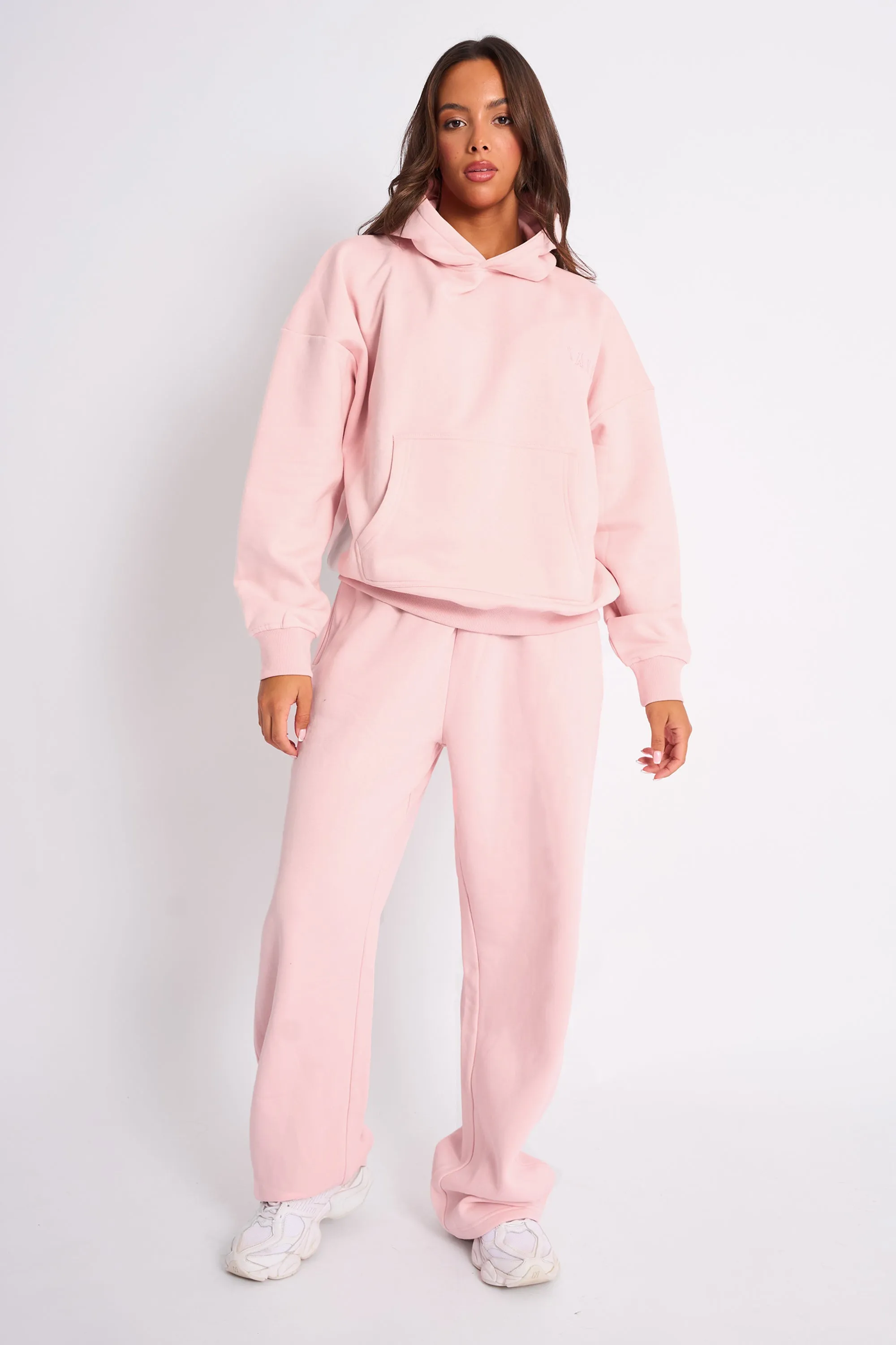 Kaiia Logo Embossed Oversized Hoodie Pale Pink sold by Kaiia the label product image thumbnail 3