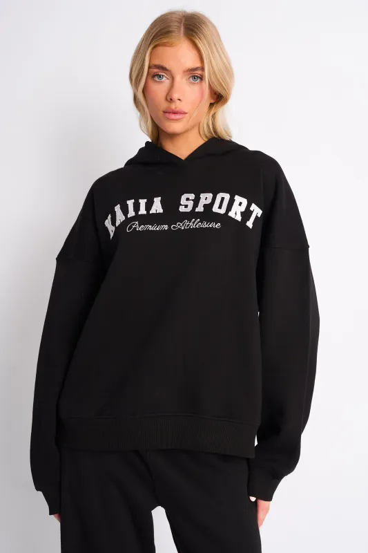 Kaiia Sport Oversized Hoodie Black & White made by Kaiia the label