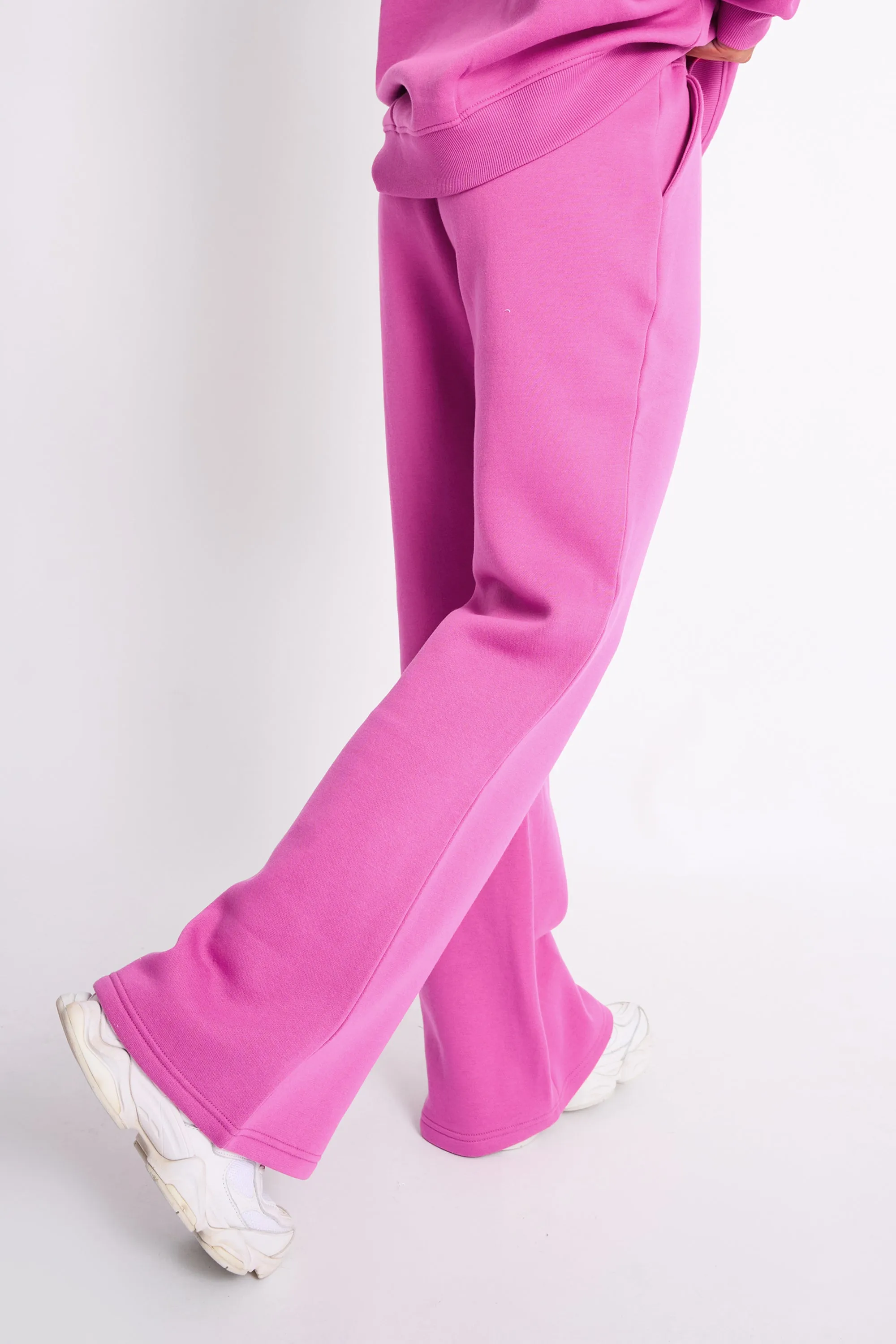 Kaiia Logo Wide Leg Joggers Bubblegum Pink sold by Kaiia the label product image thumbnail 3