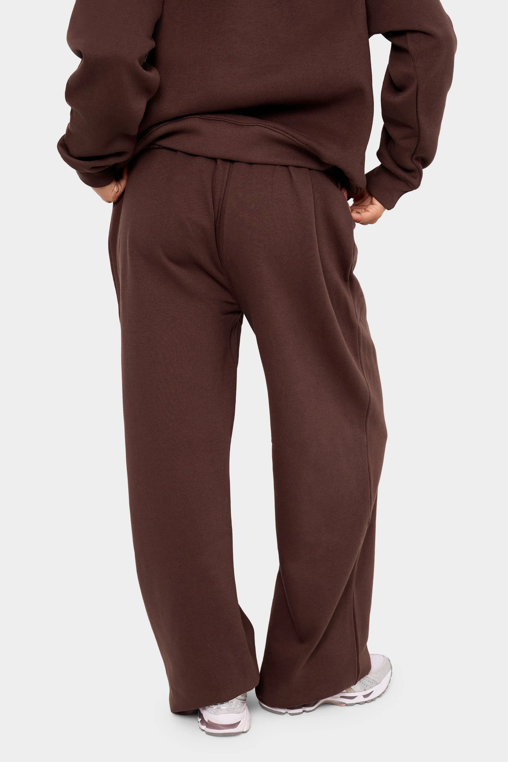 Kaiia Logo Wide Leg Joggers Mocha sold by Kaiia the label product image thumbnail 4