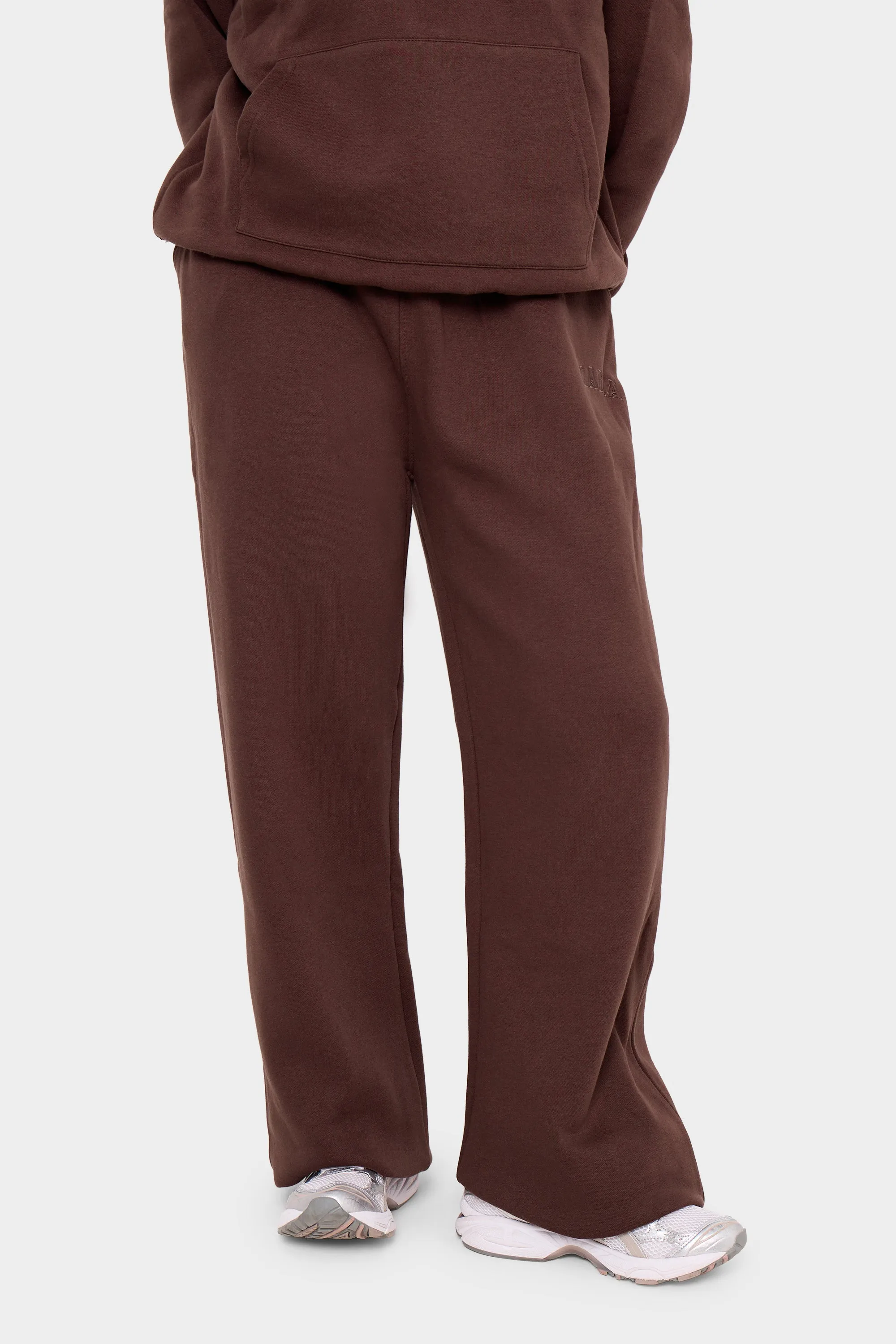 Kaiia Logo Wide Leg Joggers Mocha sold by Kaiia the label product image thumbnail 3