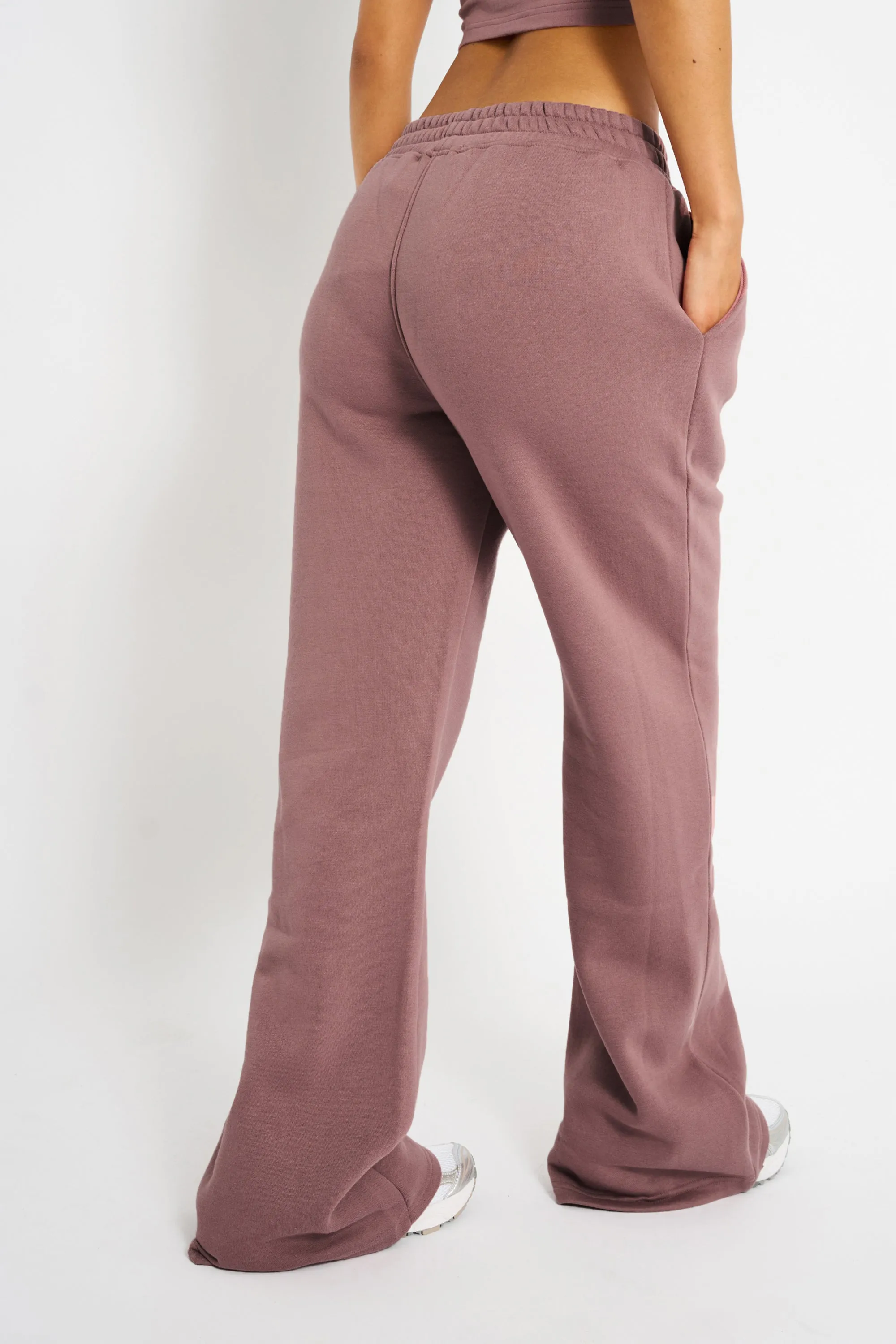 Kaiia Logo Wide Leg Joggers Rose sold by Kaiia the label product image thumbnail 3