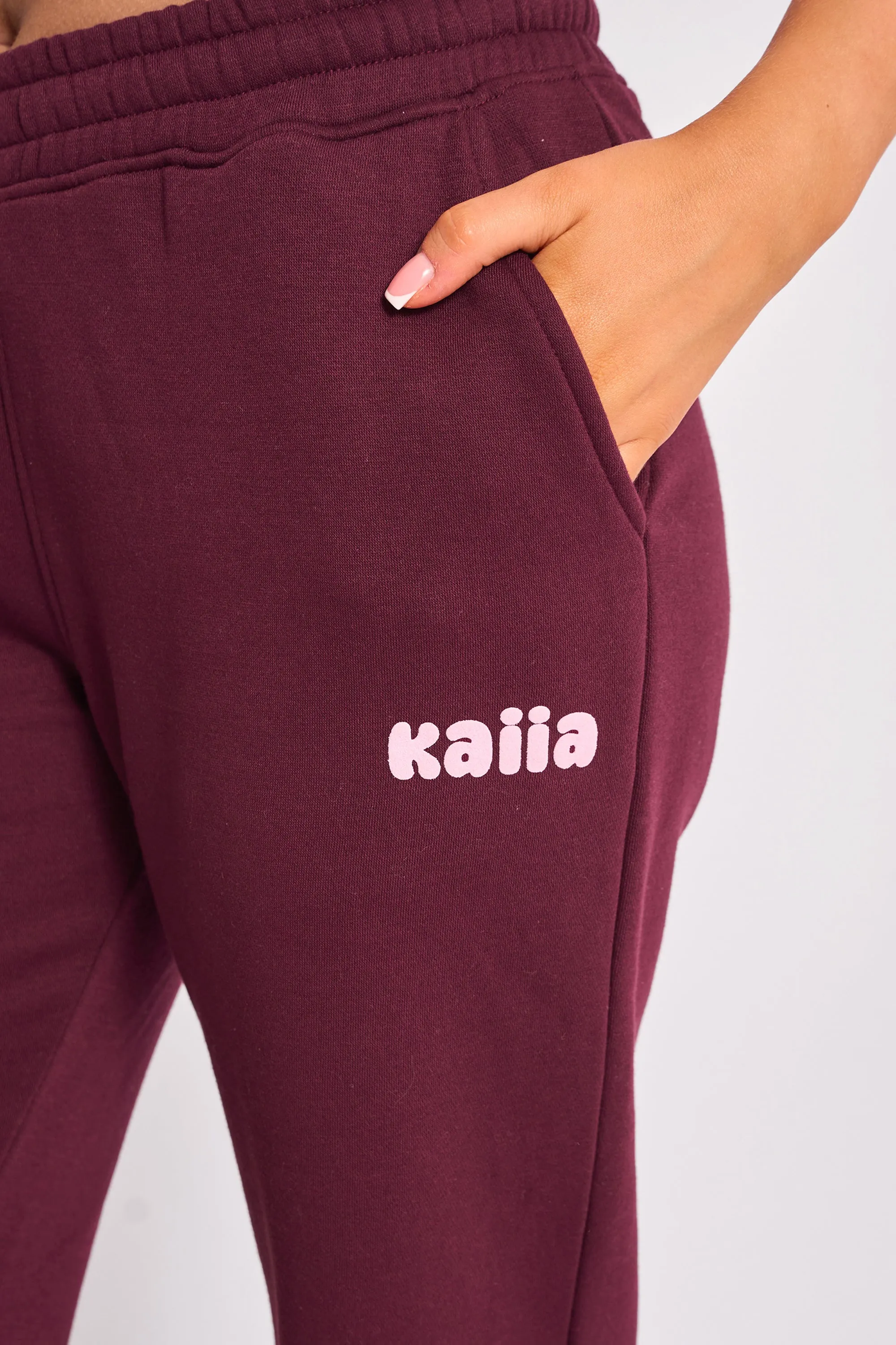 Kaiia Wide Leg Joggers Plum & Pink sold by Kaiia the label product image thumbnail 4