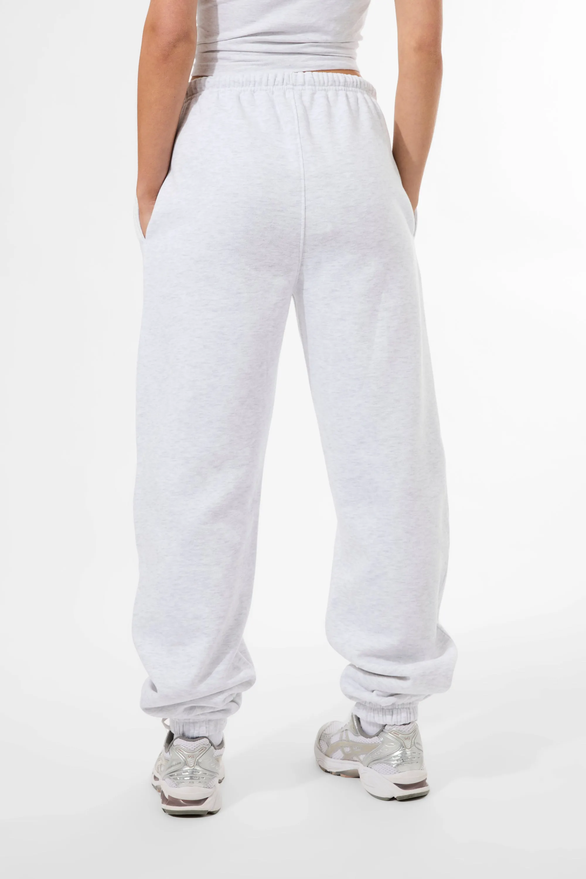 Kaiia Logo Cuffed Joggers Light Grey Marl & Navy sold by Kaiia the label product image thumbnail 4