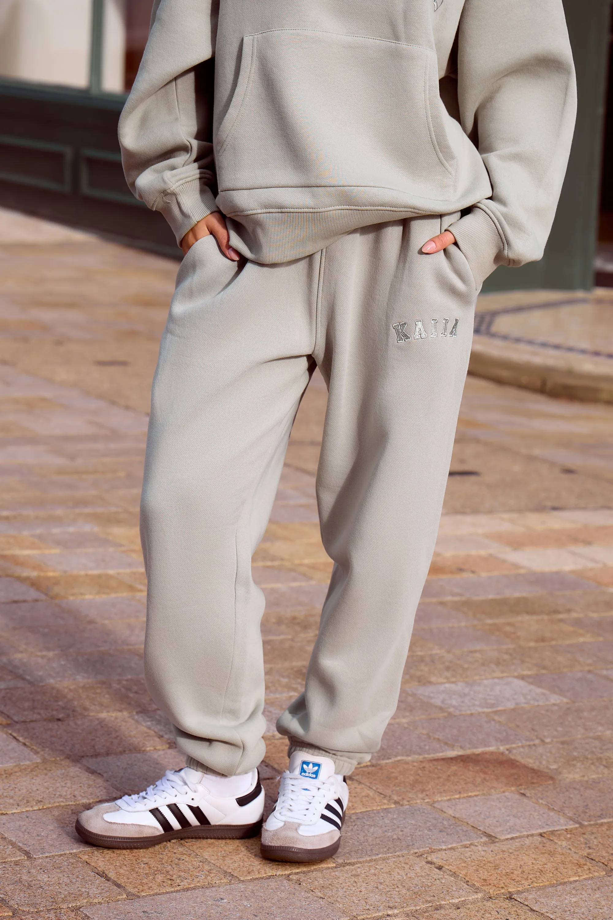 Kaiia Logo Cuffed Joggers Sage Green sold by Kaiia the label product image thumbnail 3