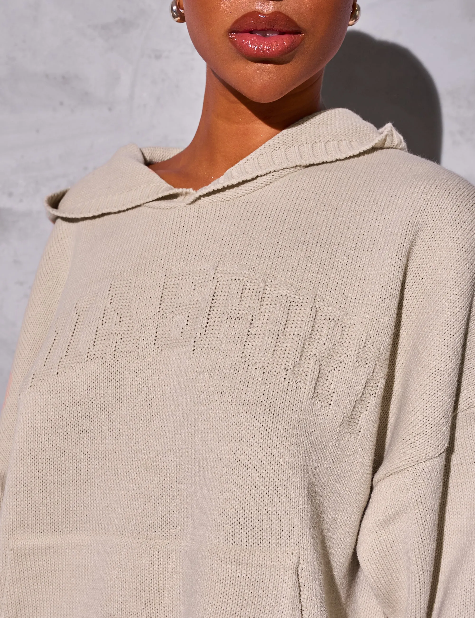 Kaiia Sport Knitted Hoodie Stone sold by Kaiia the label product image thumbnail 2