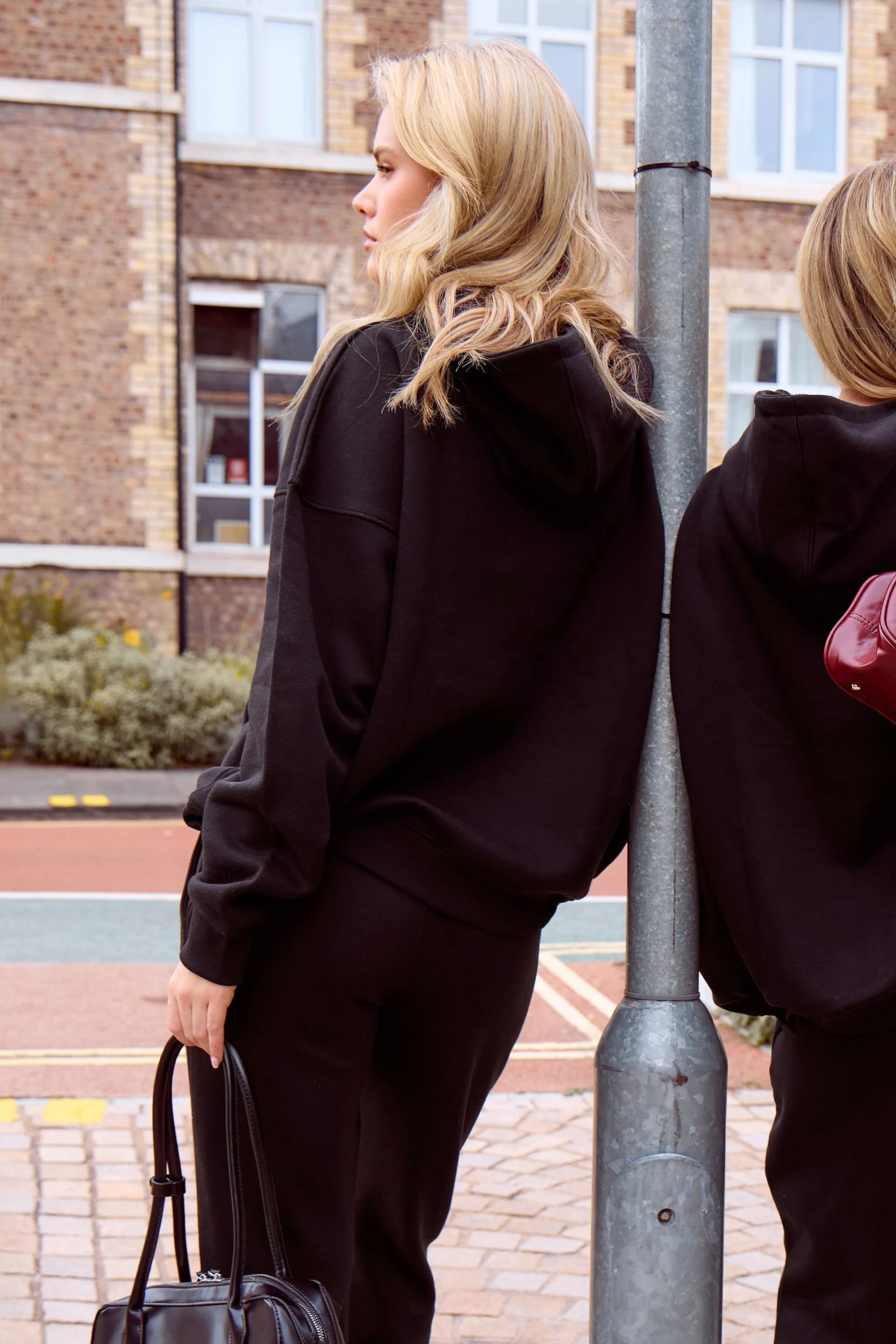 Kaiia Sport Logo Oversized Hoodie Black sold by Kaiia the label product image thumbnail 4