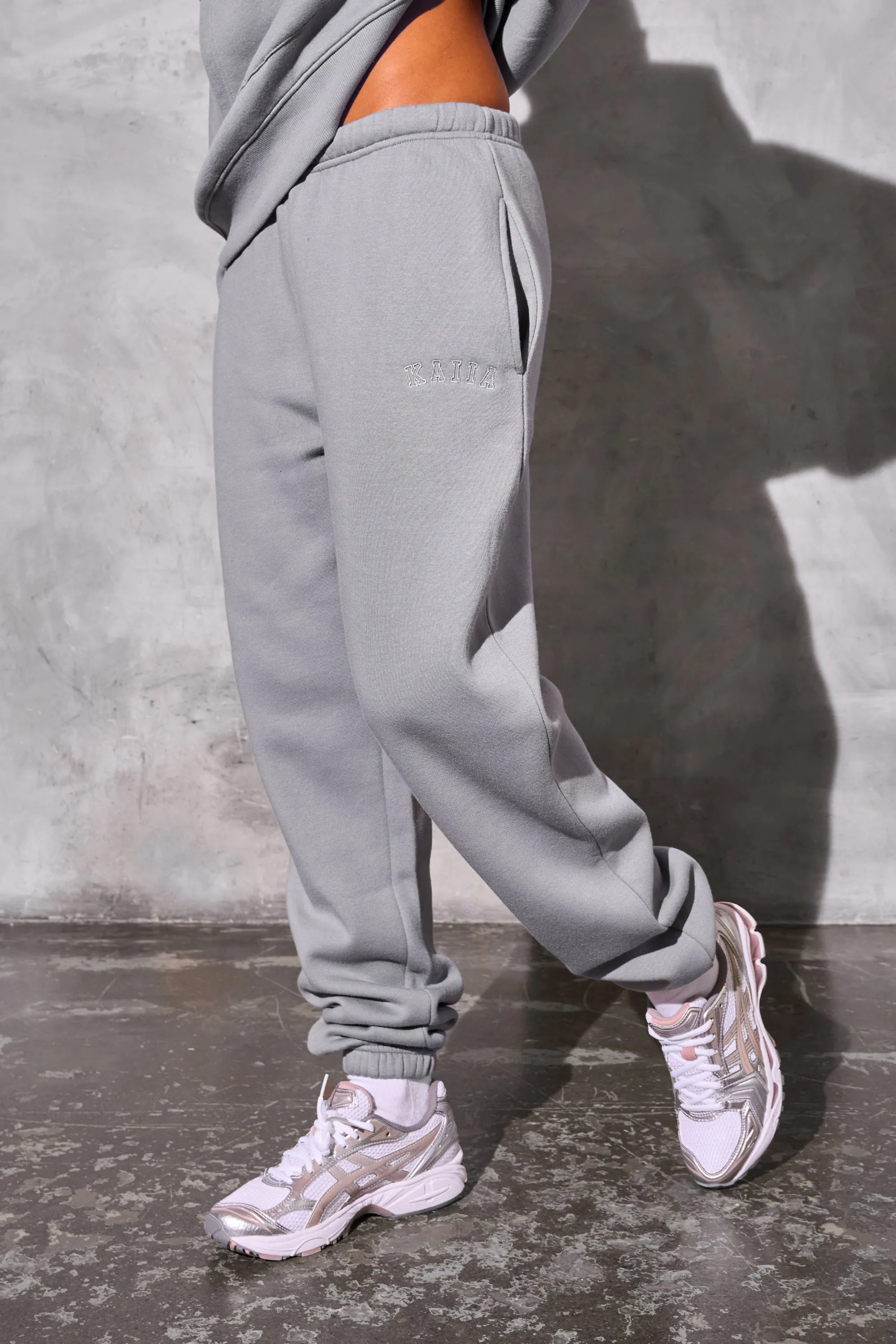 Kaiia Logo Cuffed Joggers Dove Grey sold by Kaiia the label product image thumbnail 2