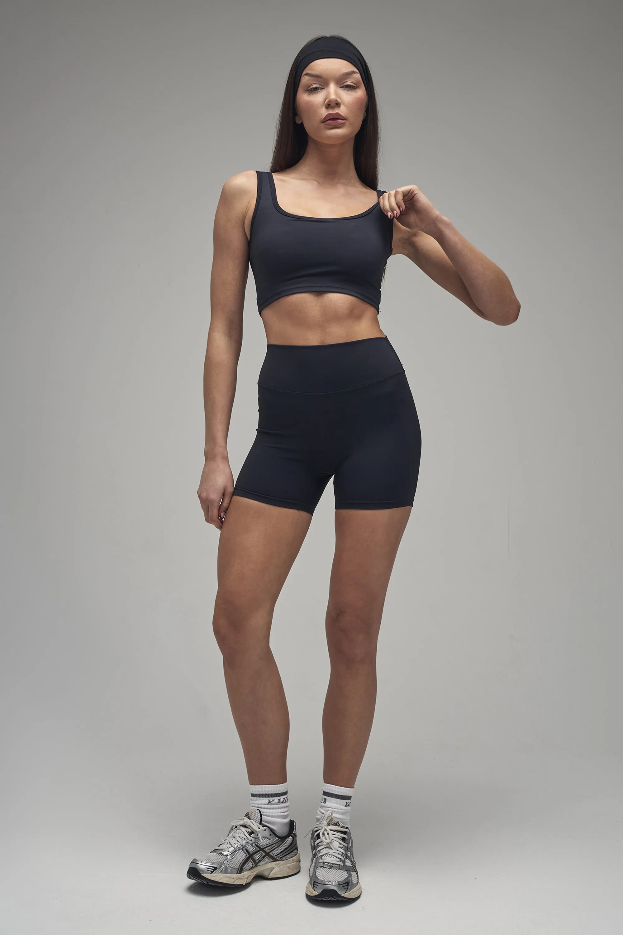 Kaiia Sculpt Square Neck Crop Top Black on Black sold by Kaiia the label product image thumbnail 3