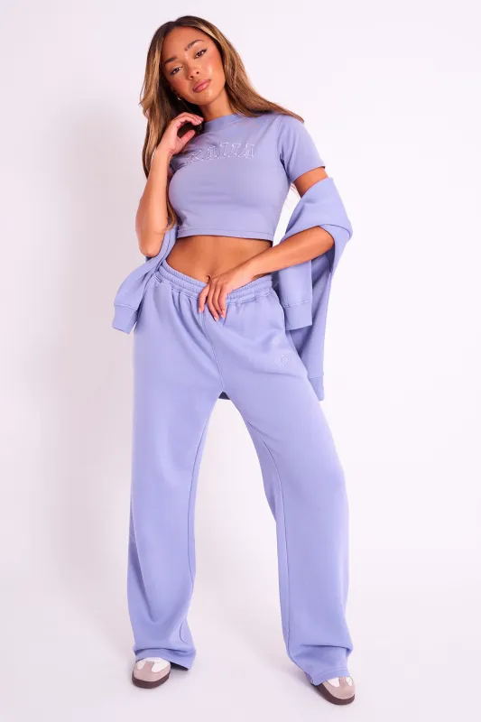 Kaiia Logo Wide Joggers Ultra Violet made by Kaiia the label
