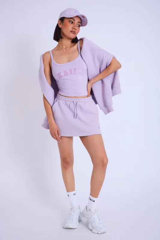Kaiia Logo Mini Sweat Skirt Lilac made by Kaiia the label