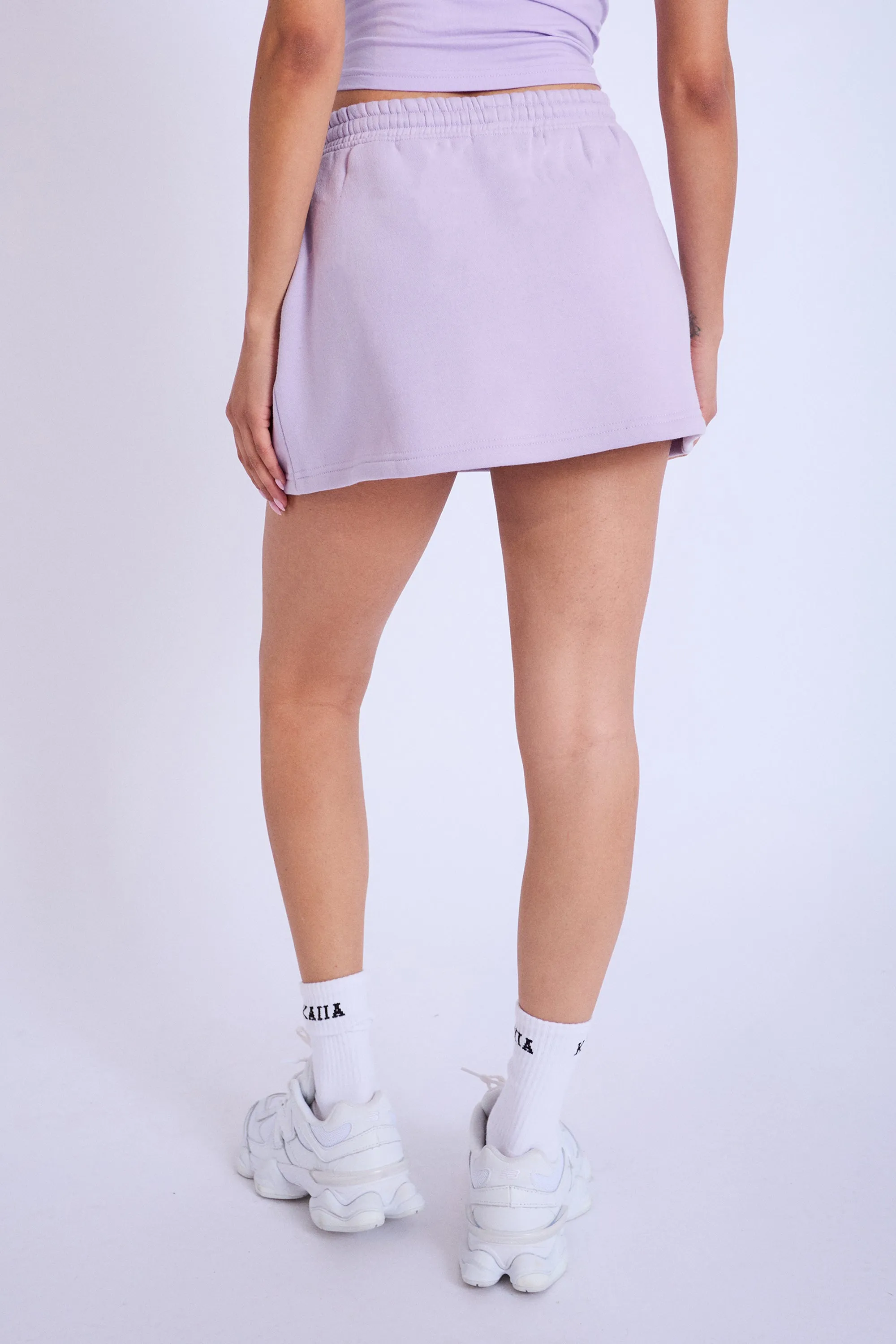 Kaiia Logo Mini Sweat Skirt Lilac sold by Kaiia the label product image thumbnail 4