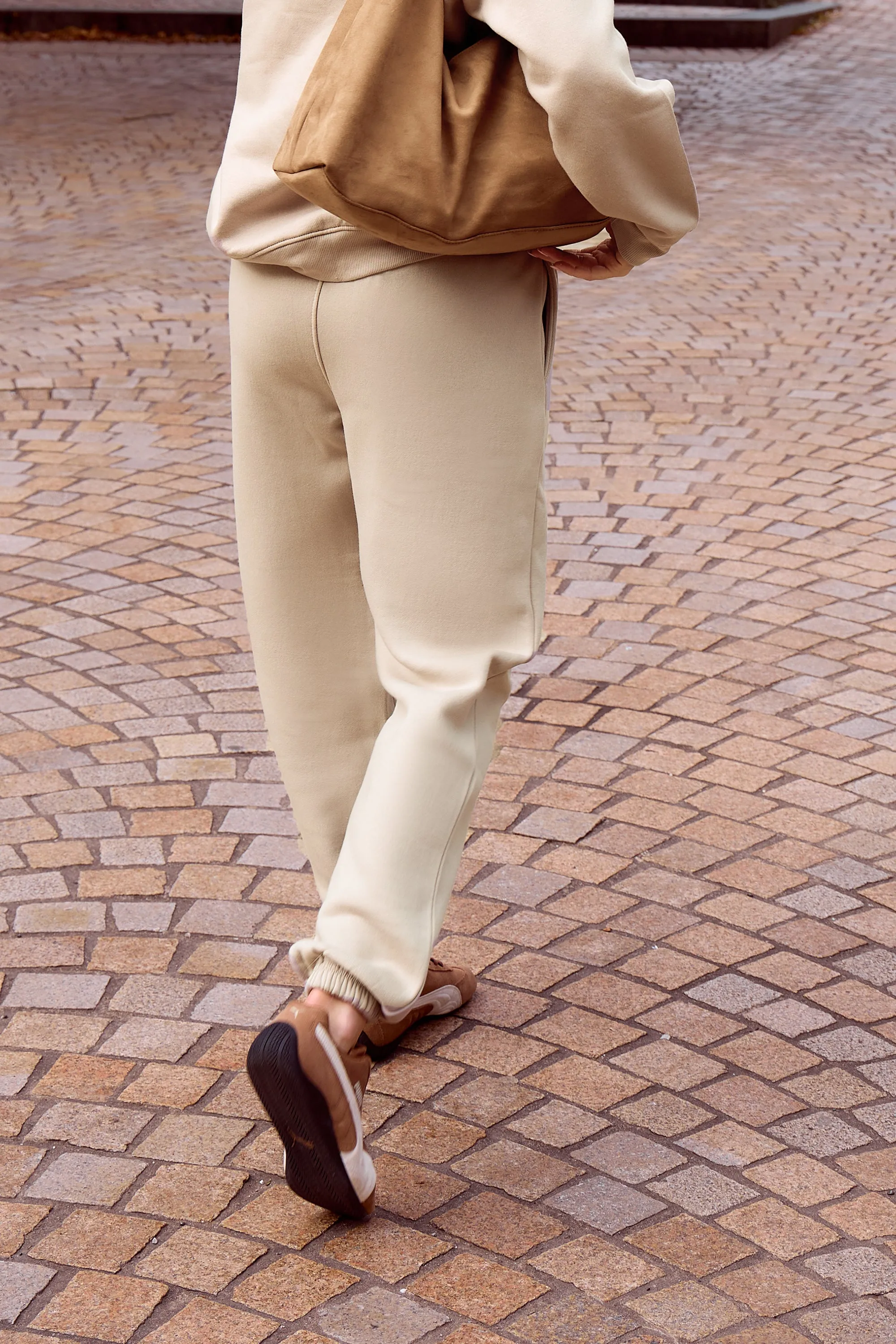Kaiia Logo Cuffed Joggers Stone sold by Kaiia the label product image thumbnail 4