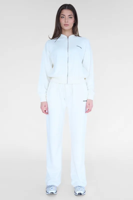 Kaiia Studio Back Pocket Wide Leg Sweat Pants Ecru made by Kaiia the label