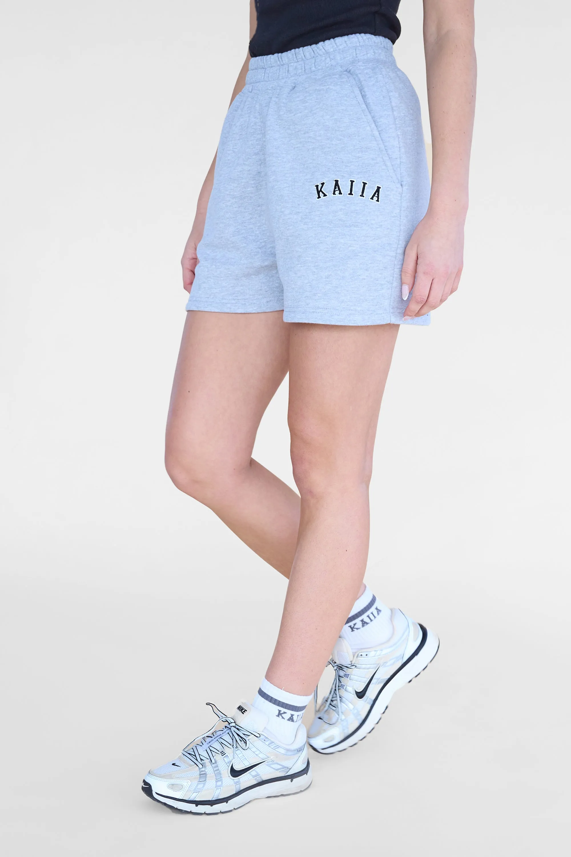 Kaiia Logo Sweat Shorts Grey Marl & Black sold by Kaiia the label product image thumbnail 2