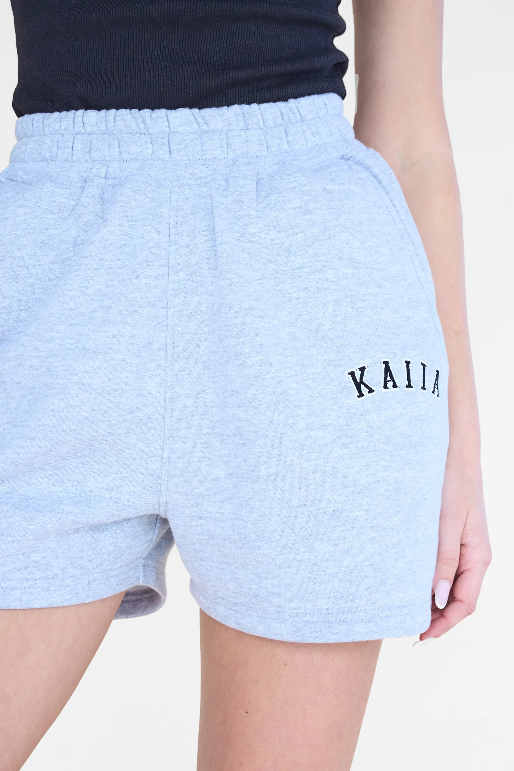 Kaiia Logo Sweat Shorts Grey Marl & Black sold by Kaiia the label product image thumbnail 4