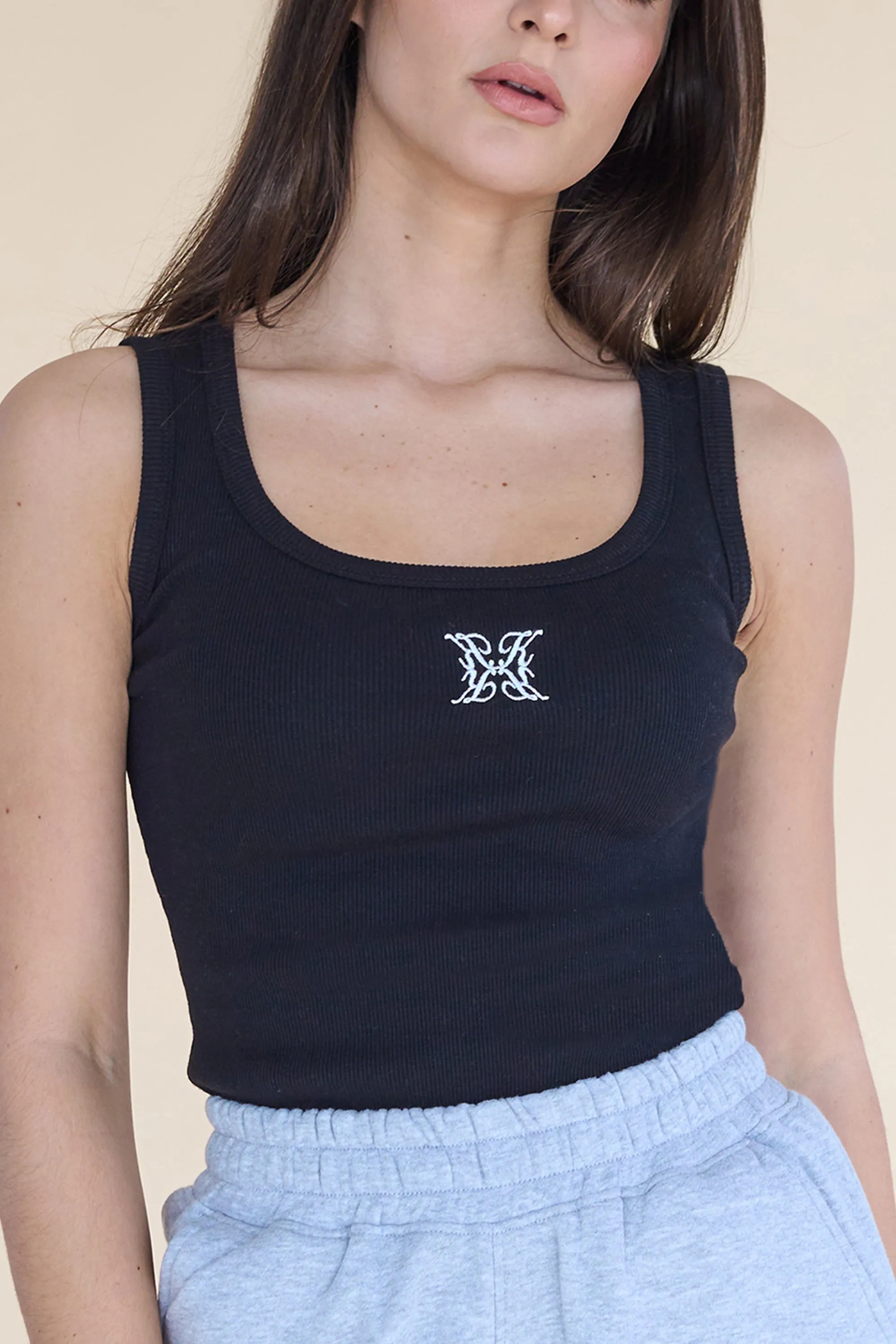 Kaiia Logo Vest Top Black sold by Kaiia the label product image thumbnail 2