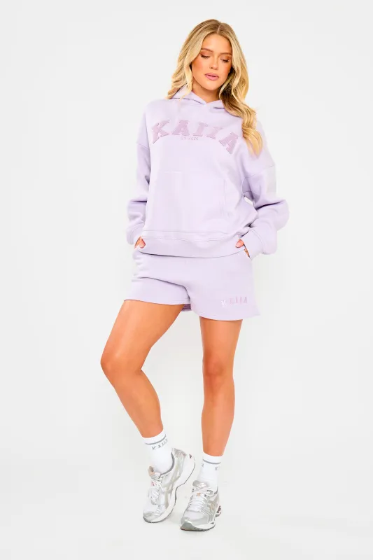 Kaiia Logo Sweat Shorts Lilac made by Kaiia the label