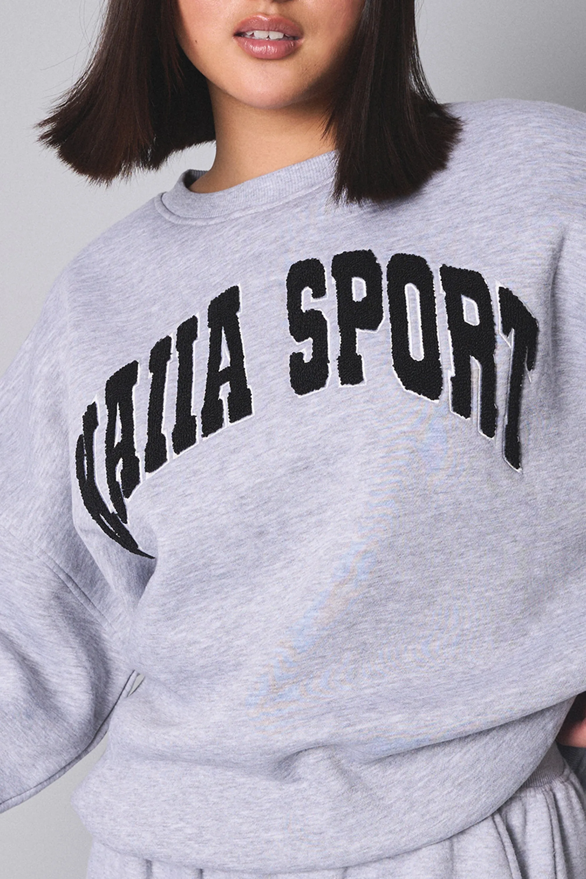 Kaiia Sport Slogan Oversized Sweatshirt Grey Marl sold by Kaiia the label product image thumbnail 4