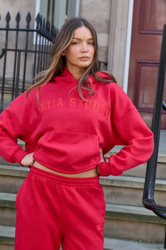 Kaiia Studio Oversized Hoodie Red made by Kaiia the label