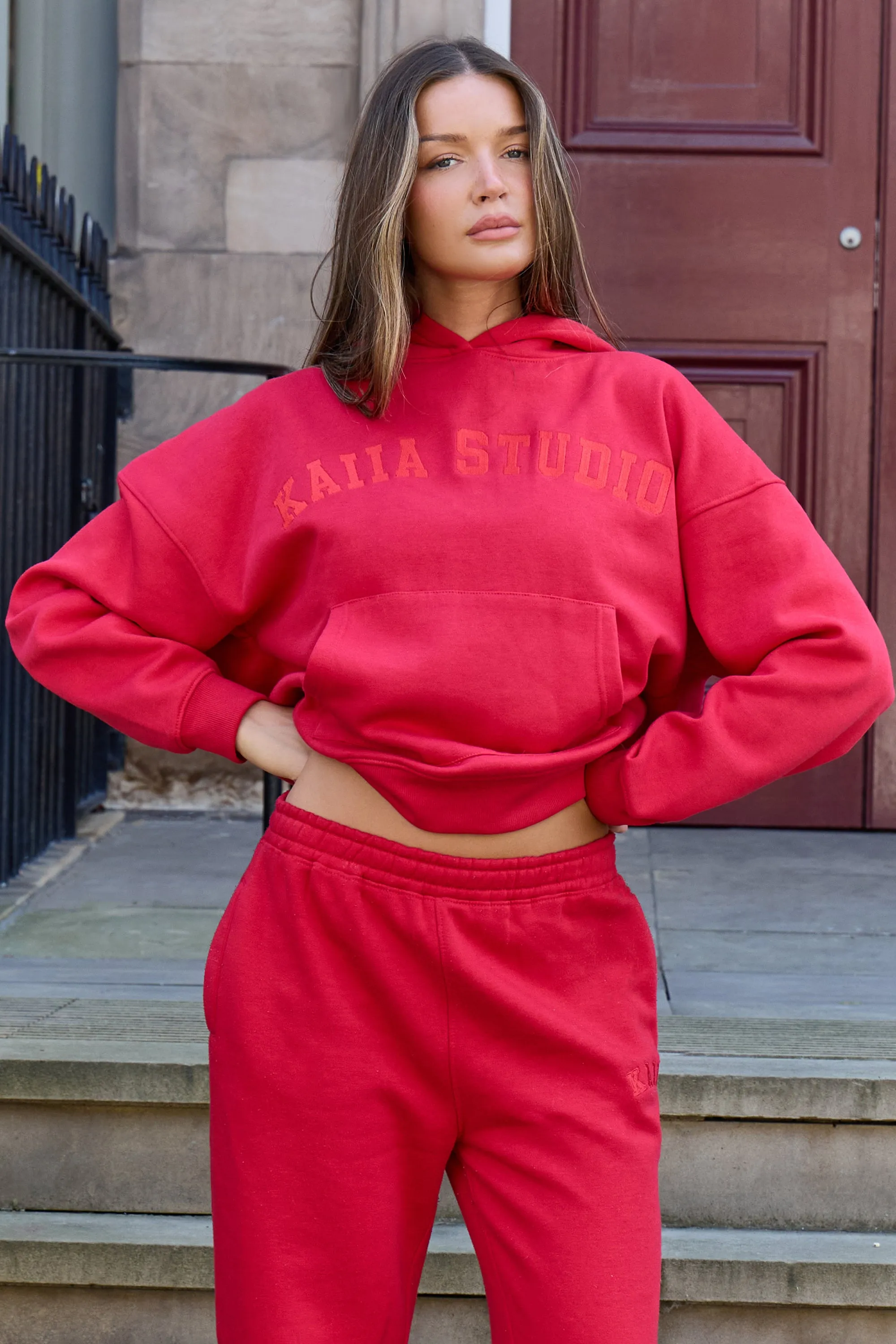 Kaiia Studio Oversized Hoodie Red sold by Kaiia the label product image thumbnail 4
